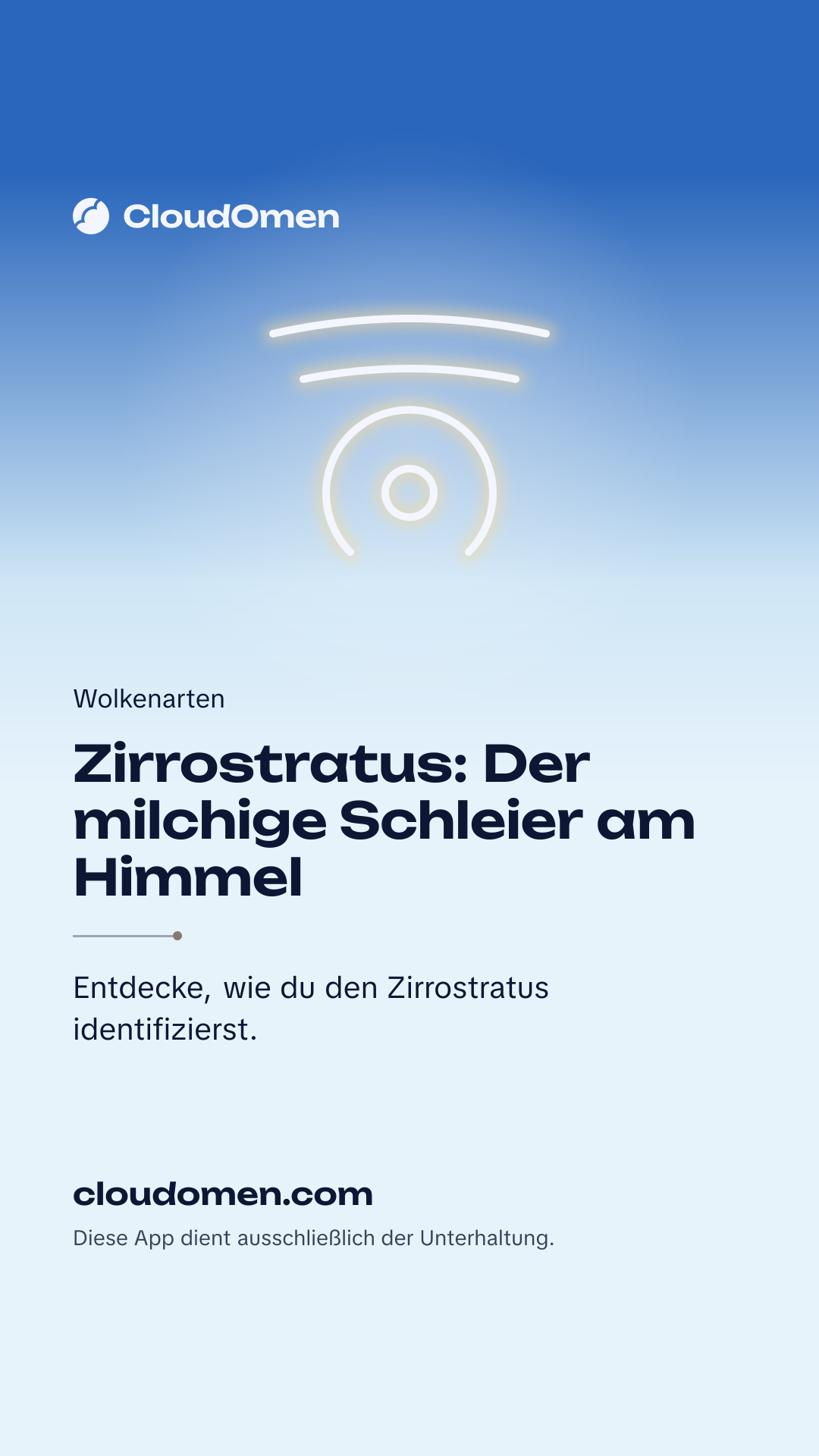 Story-Bild: Zirrostratus: Der milchige Schleier am Himmel