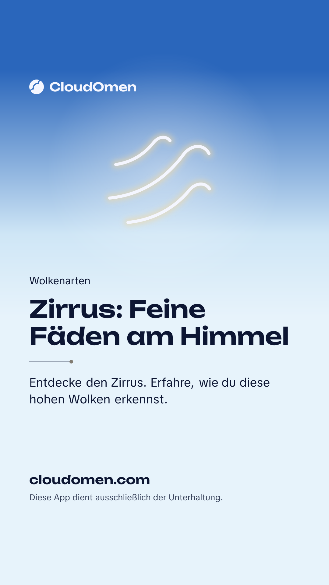 Story-Bild: Zirrus: Feine Fäden am Himmel