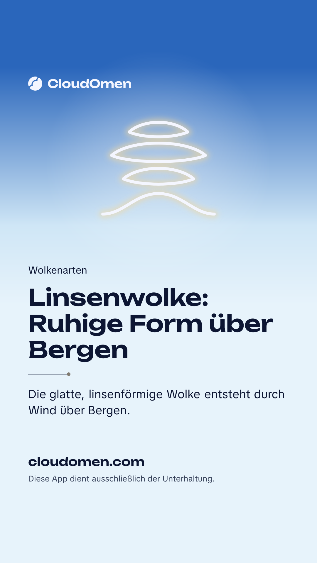 Story-Bild: Linsenwolke: Ruhige Form über Bergen