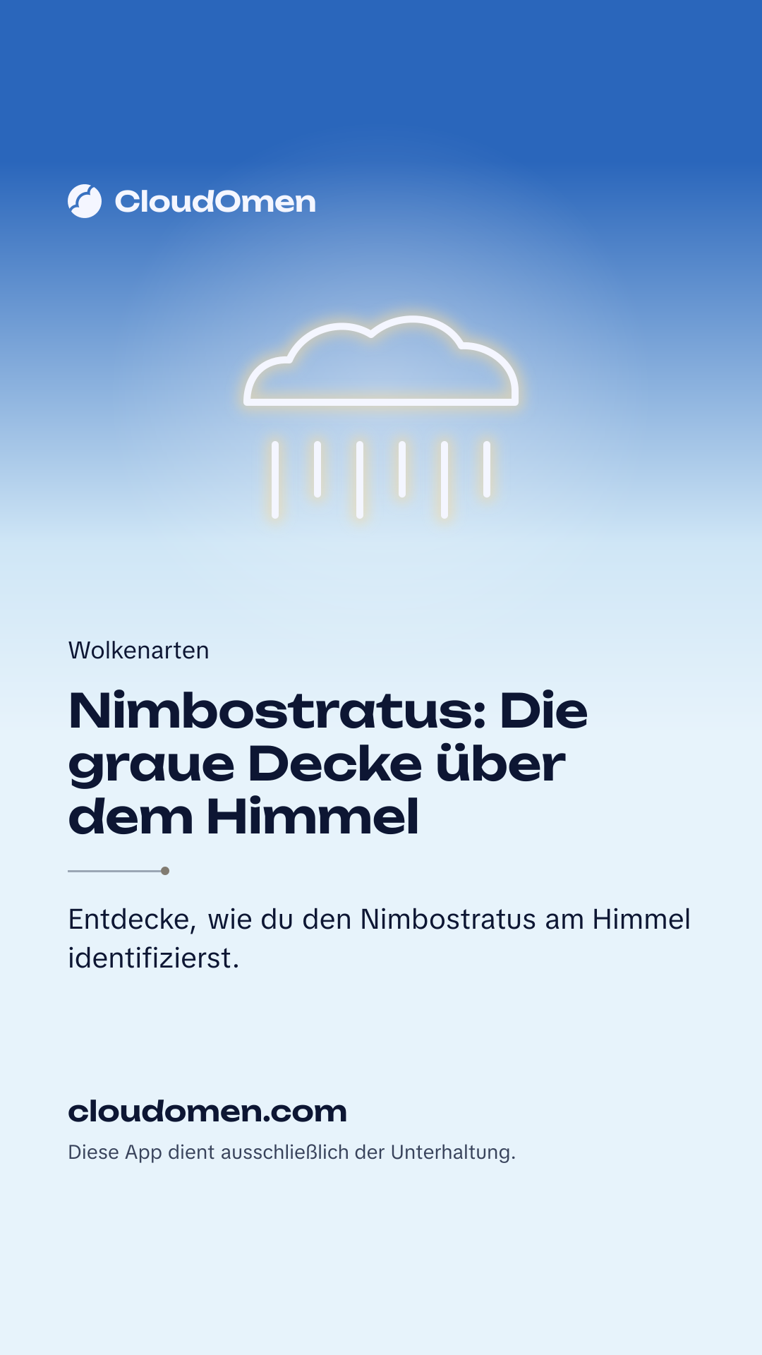 Story-Bild: Nimbostratus: Die graue Decke über dem Himmel