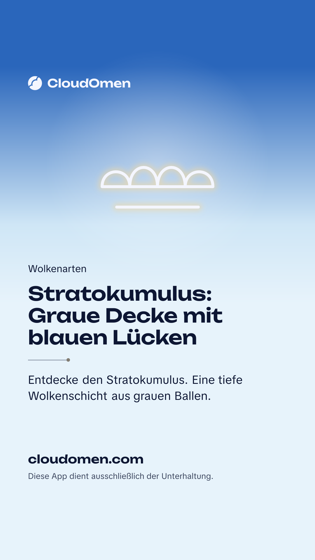 Story-Bild: Stratokumulus: Graue Decke mit blauen Lücken