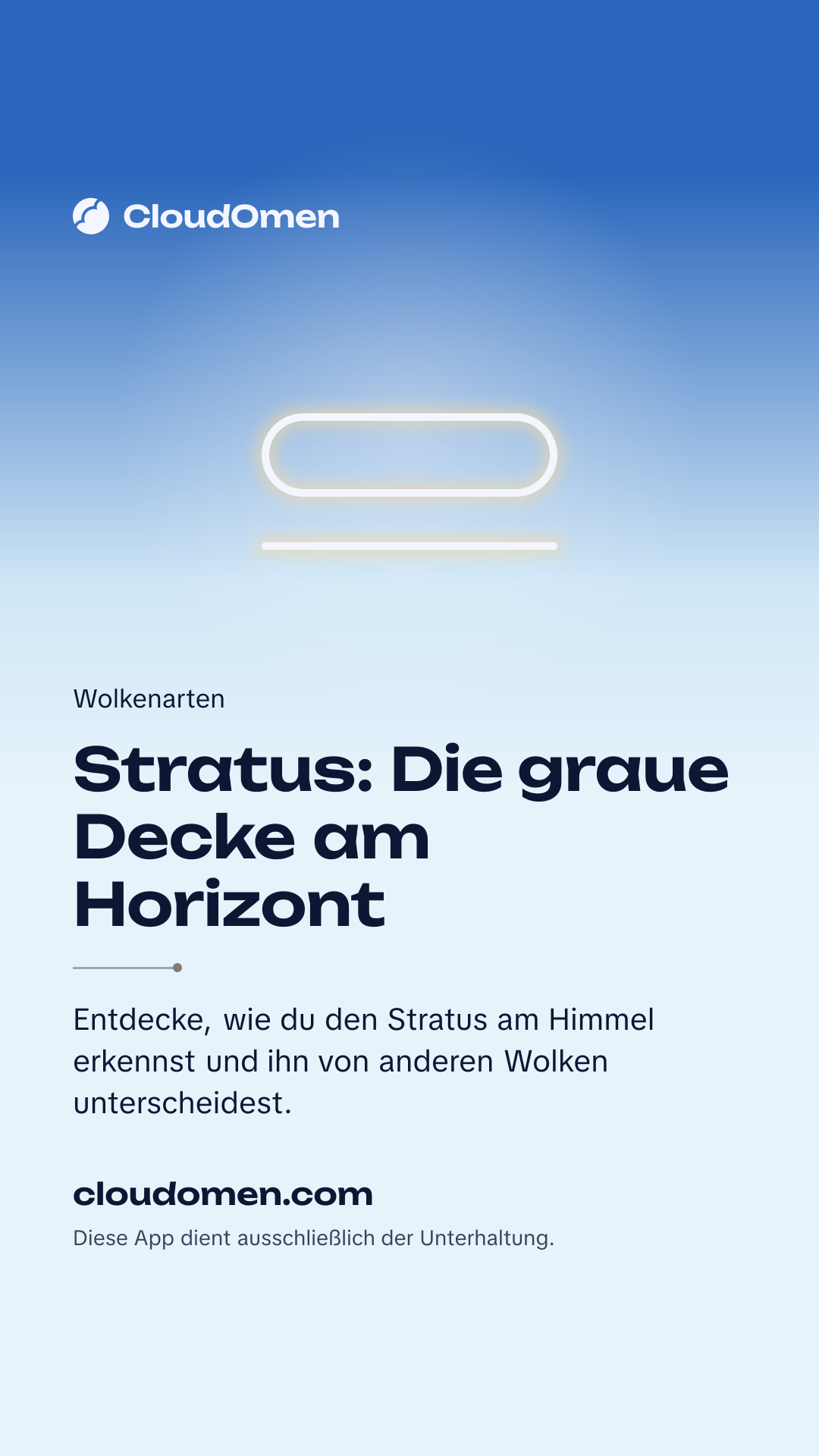 Story-Bild: Stratus: Die graue Decke am Horizont