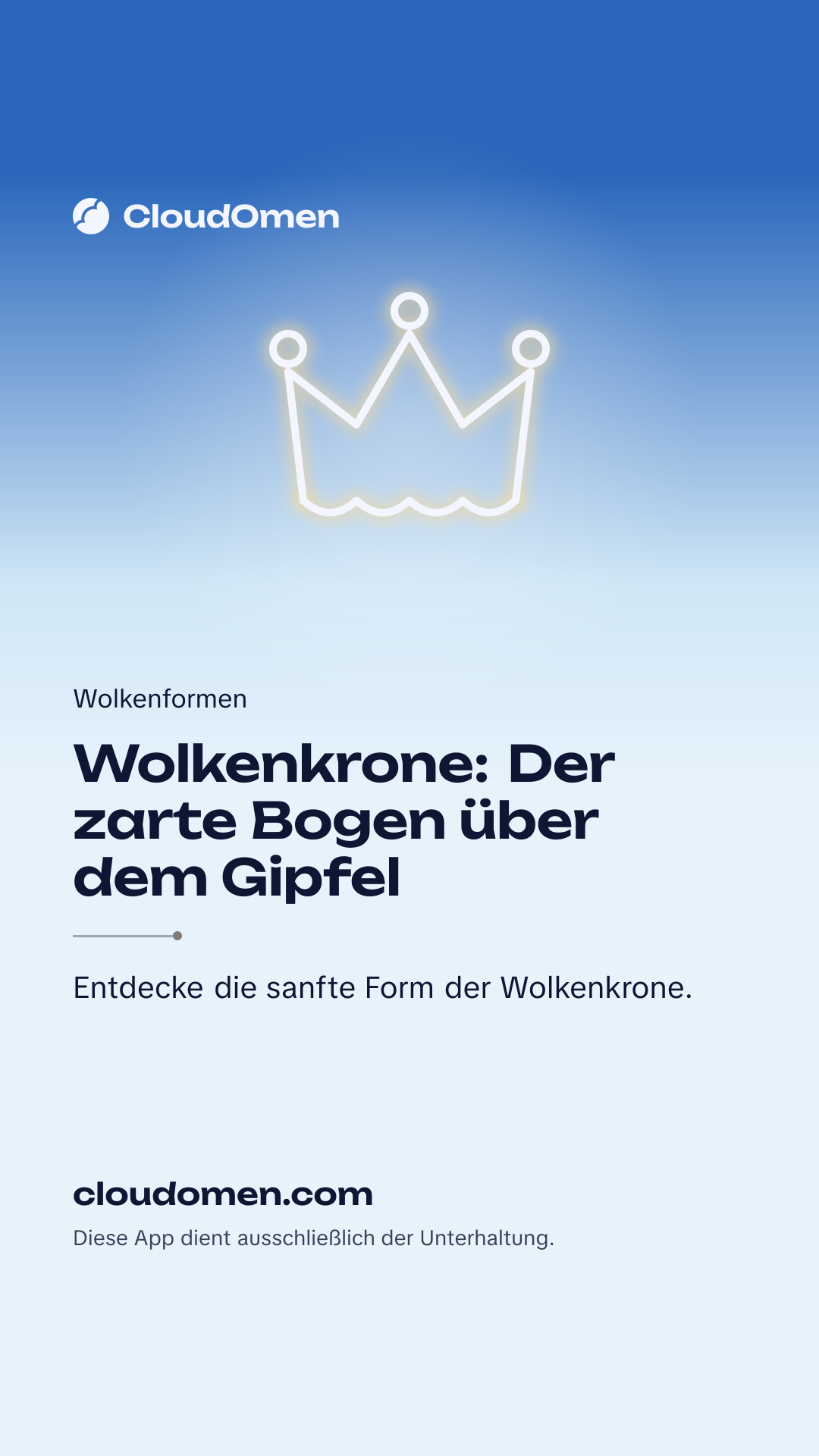 Story-Bild: Wolkenkrone: Der zarte Bogen über dem Gipfel