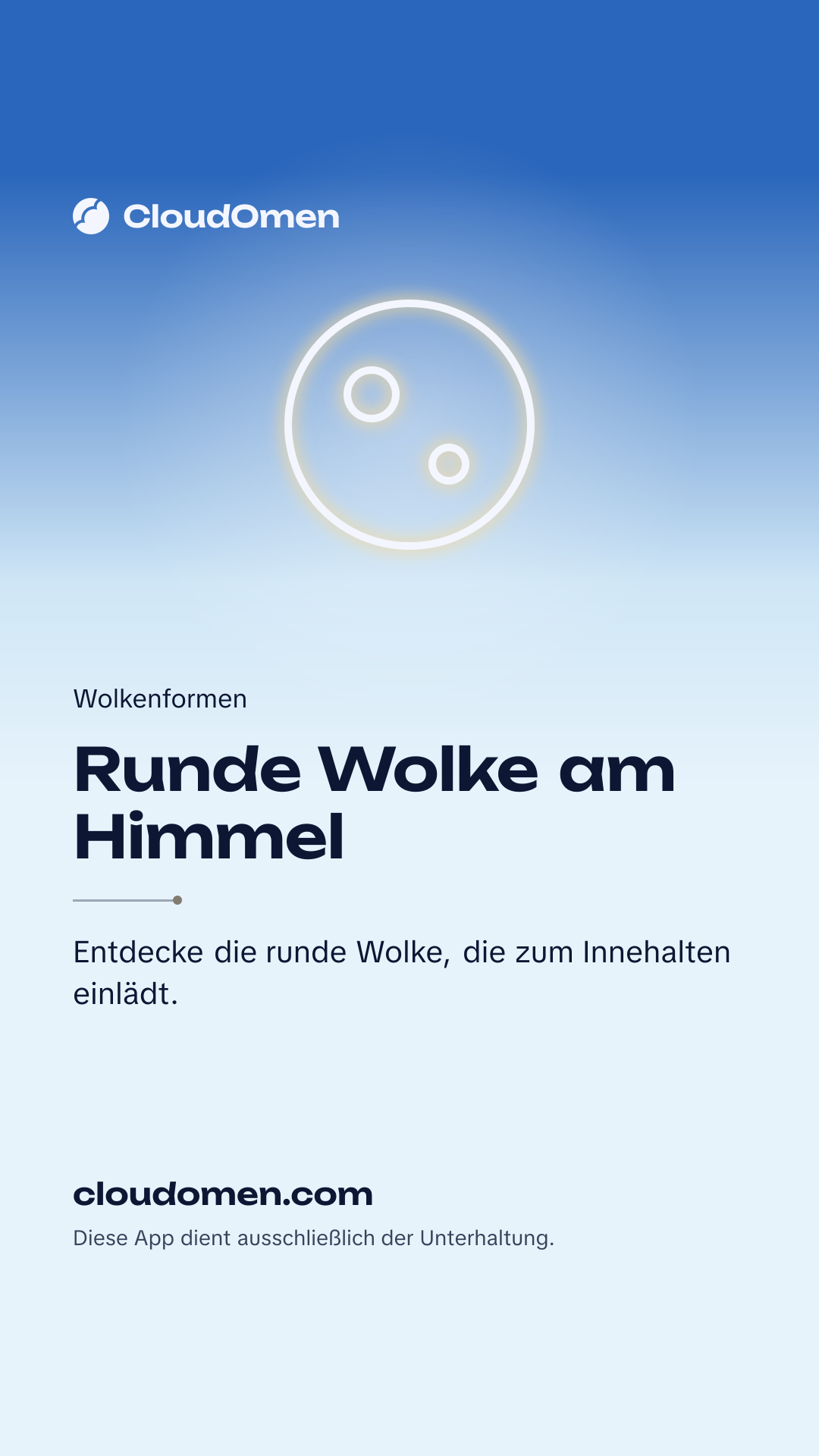 Story-Bild: Runde Wolke am Himmel