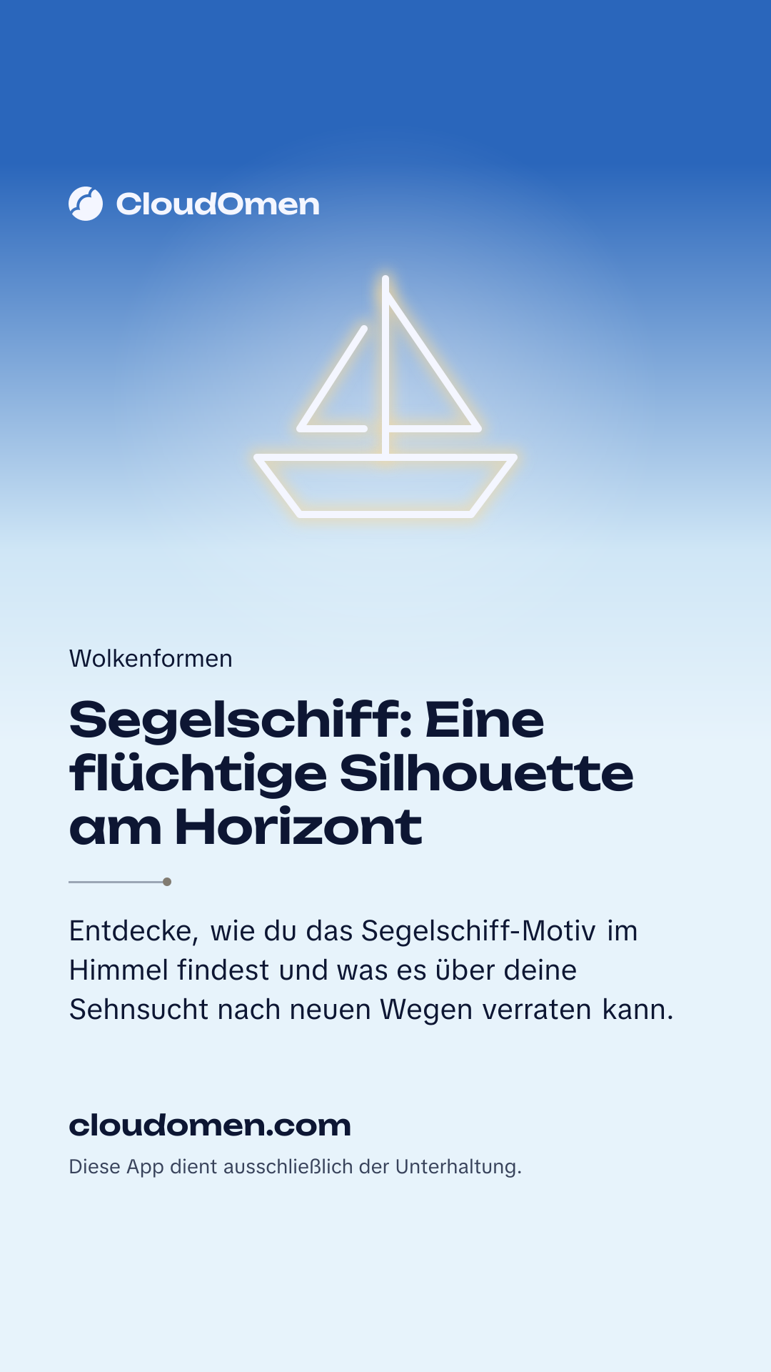 Story-Bild: Segelschiff: Eine flüchtige Silhouette am Horizont