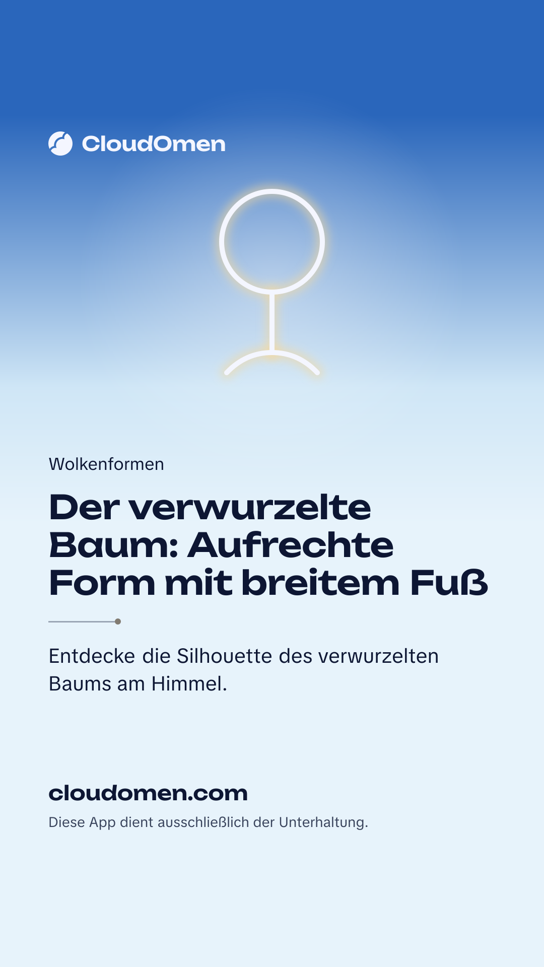 Story-Bild: Der verwurzelte Baum: Aufrechte Form mit breitem Fuß