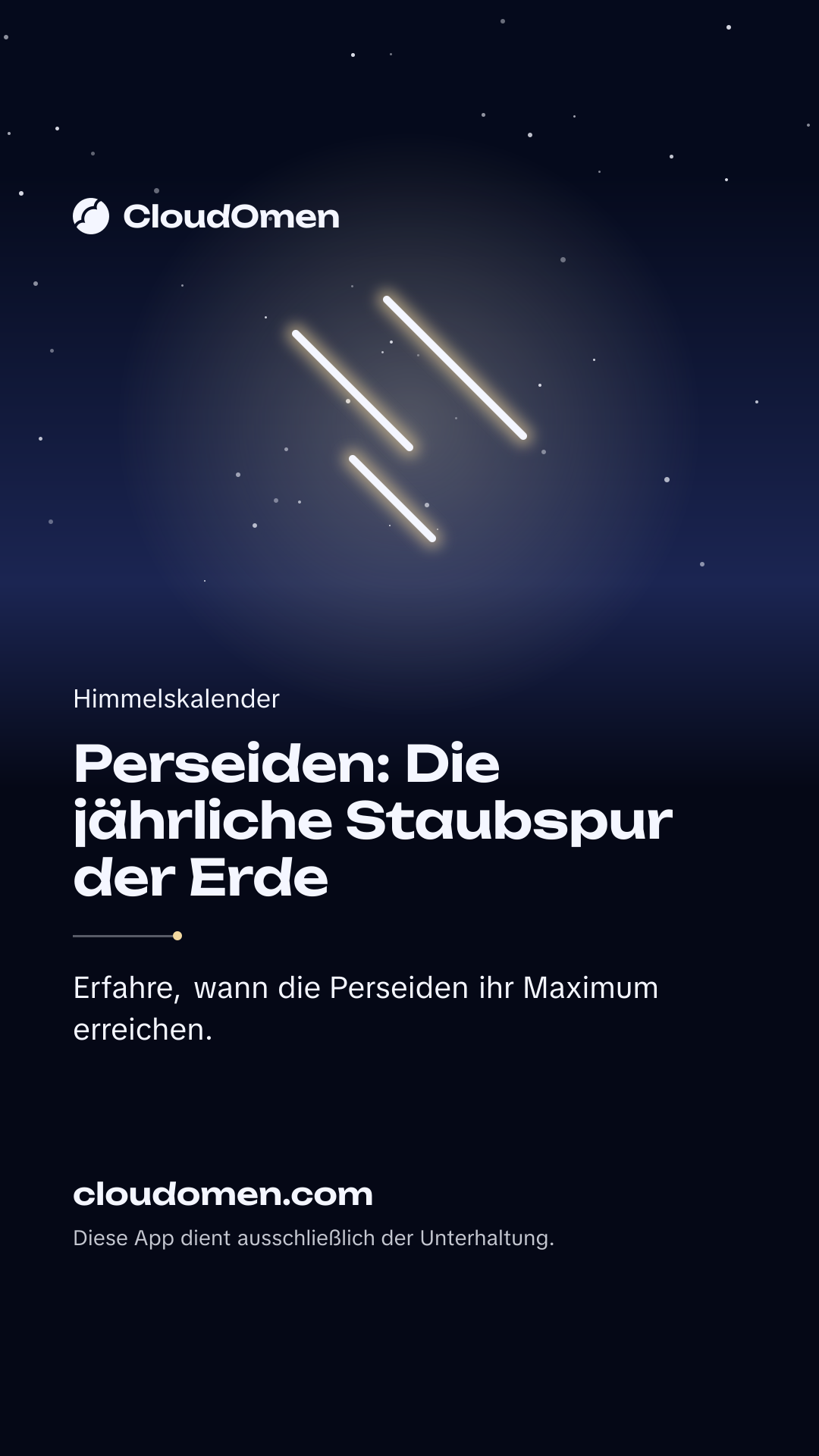 Story-Bild: Perseiden: Die jährliche Staubspur der Erde