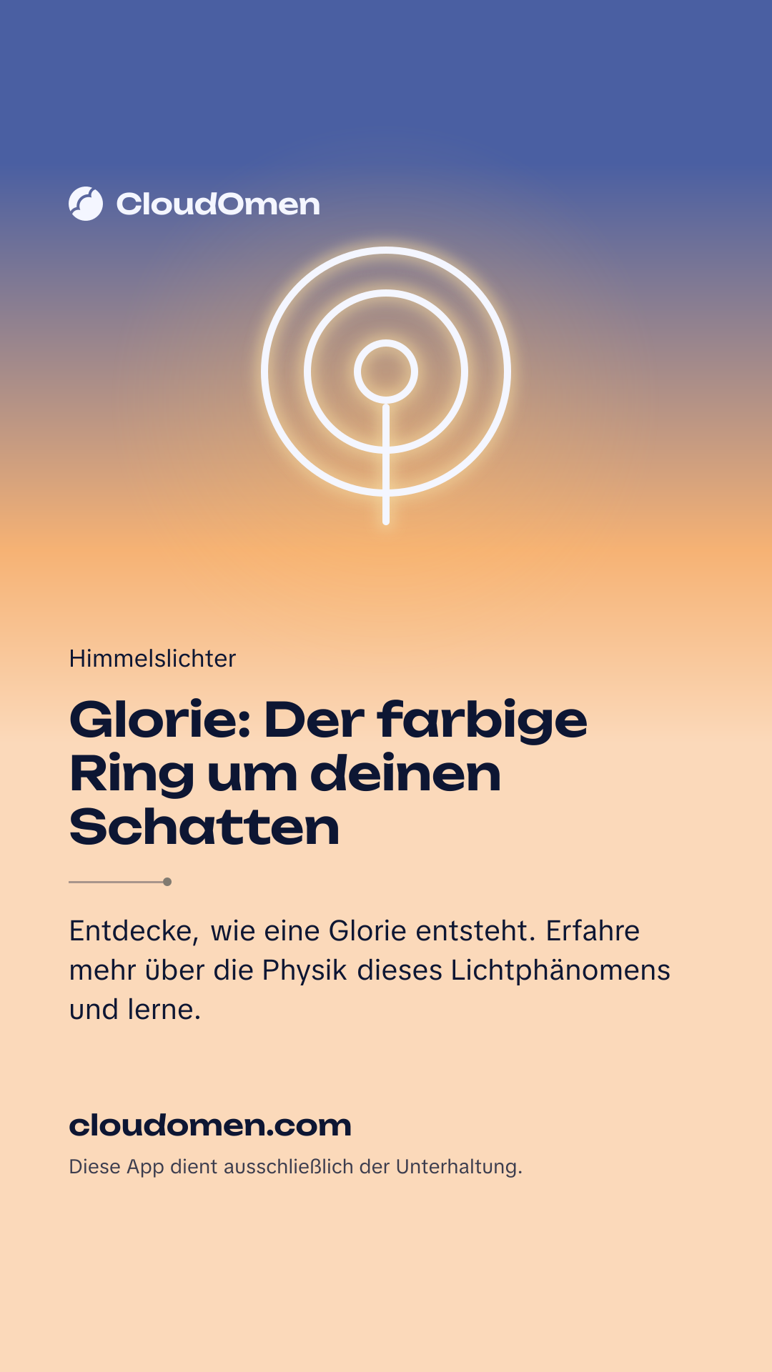 Story-Bild: Glorie: Der farbige Ring um deinen Schatten