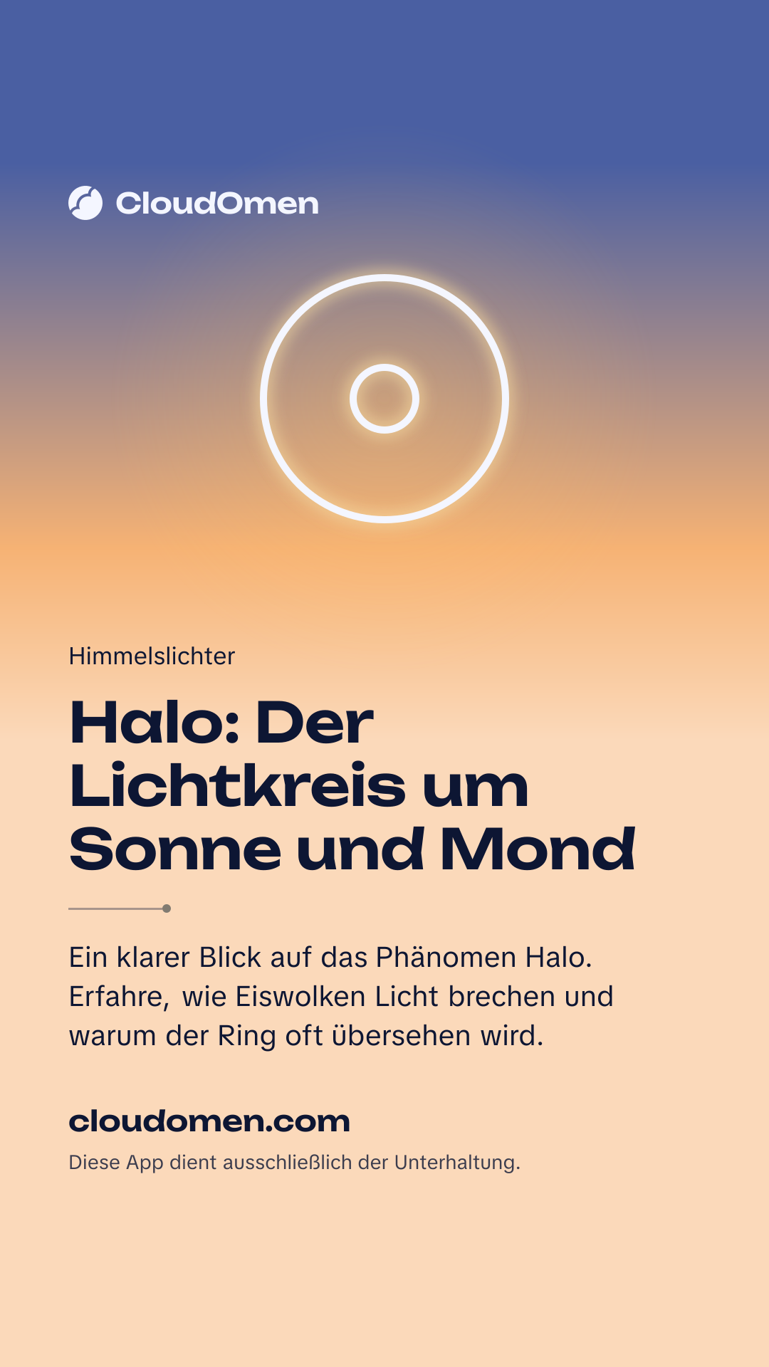 Story-Bild: Halo: Der Lichtkreis um Sonne und Mond