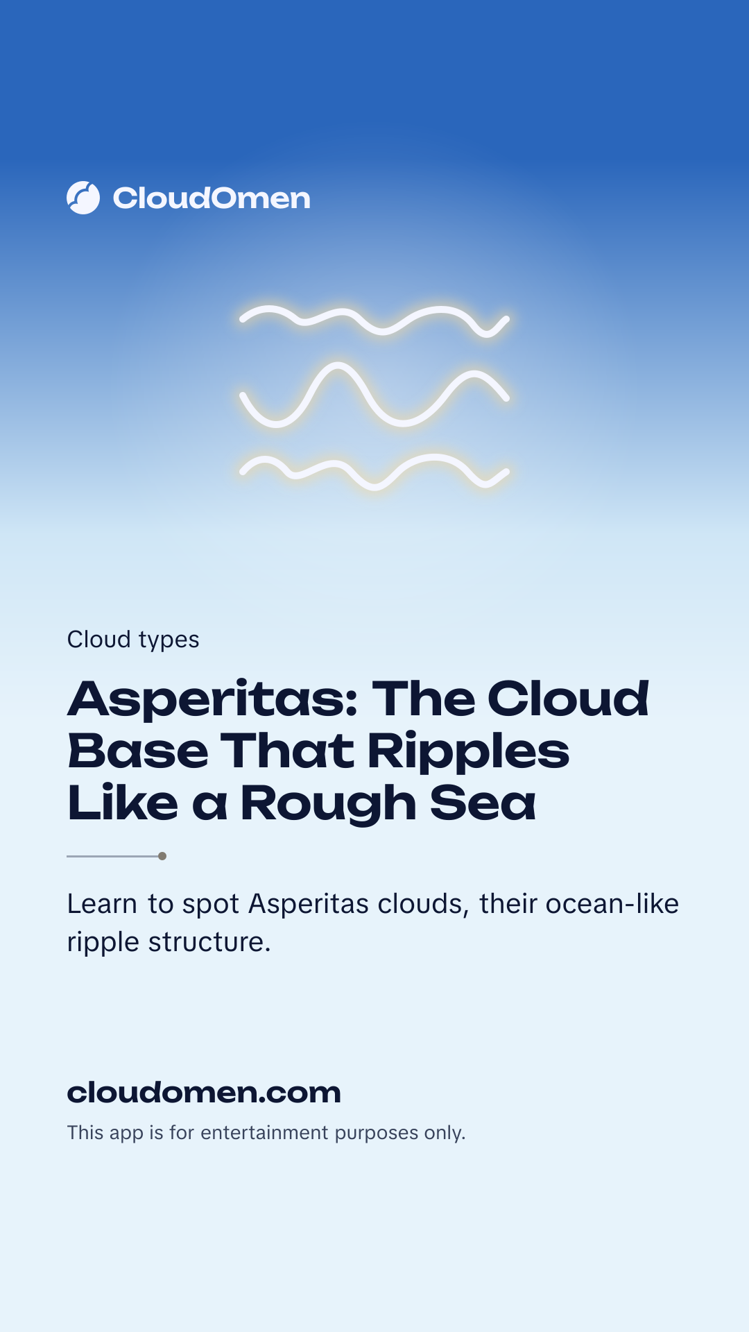 Story image: Asperitas: The Cloud Base That Ripples Like a Rough Sea