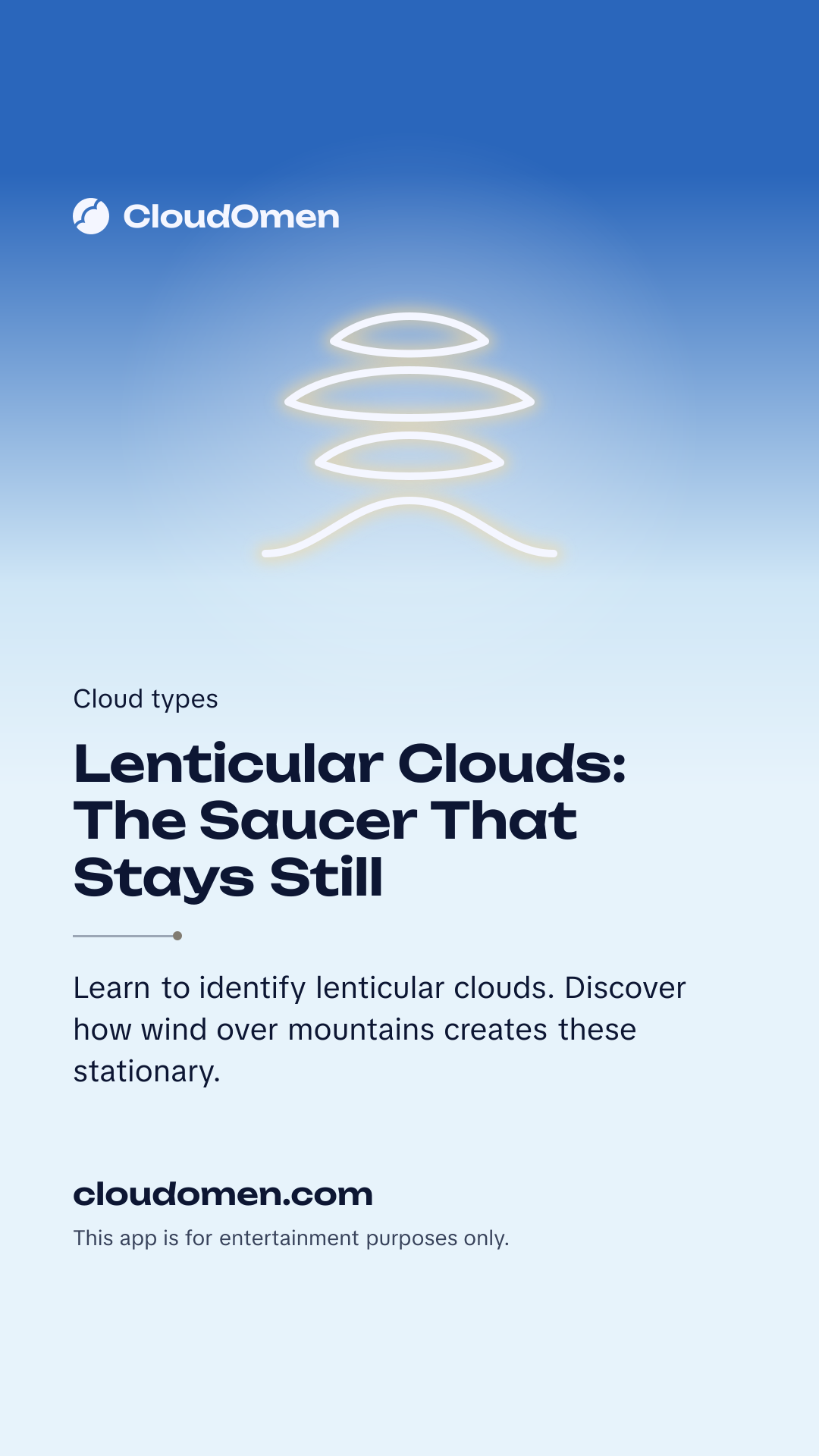 Story image: Lenticular Clouds: The Saucer That Stays Still