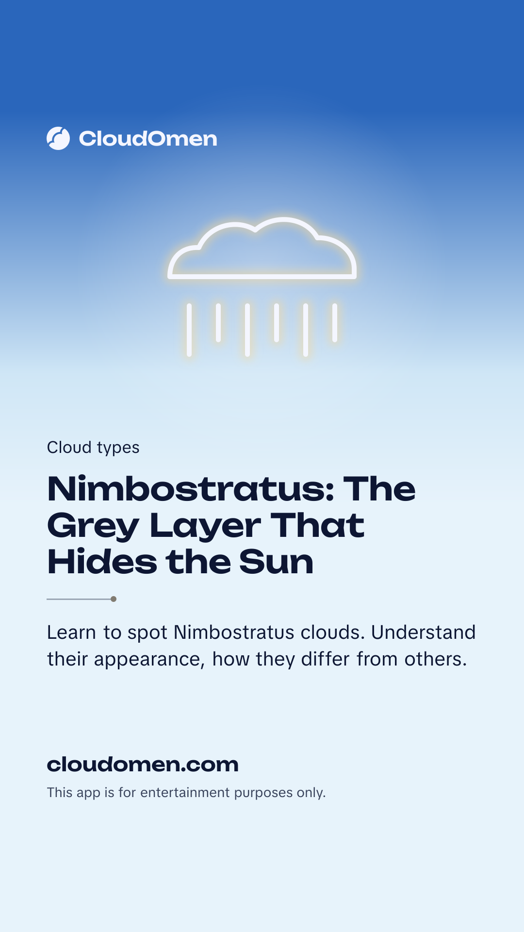 Story image: Nimbostratus: The Grey Layer That Hides the Sun