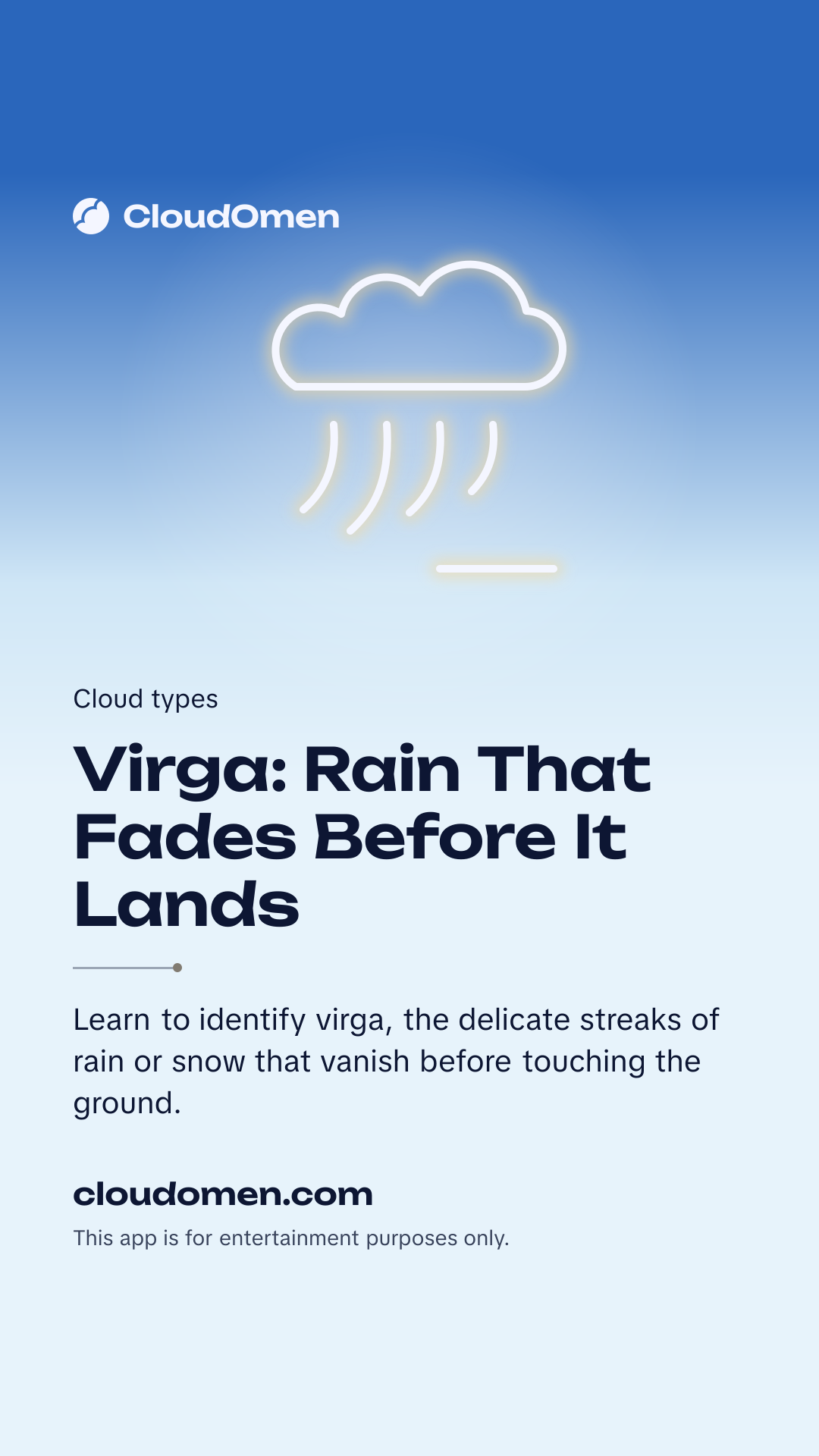Story image: Virga: Rain That Fades Before It Lands