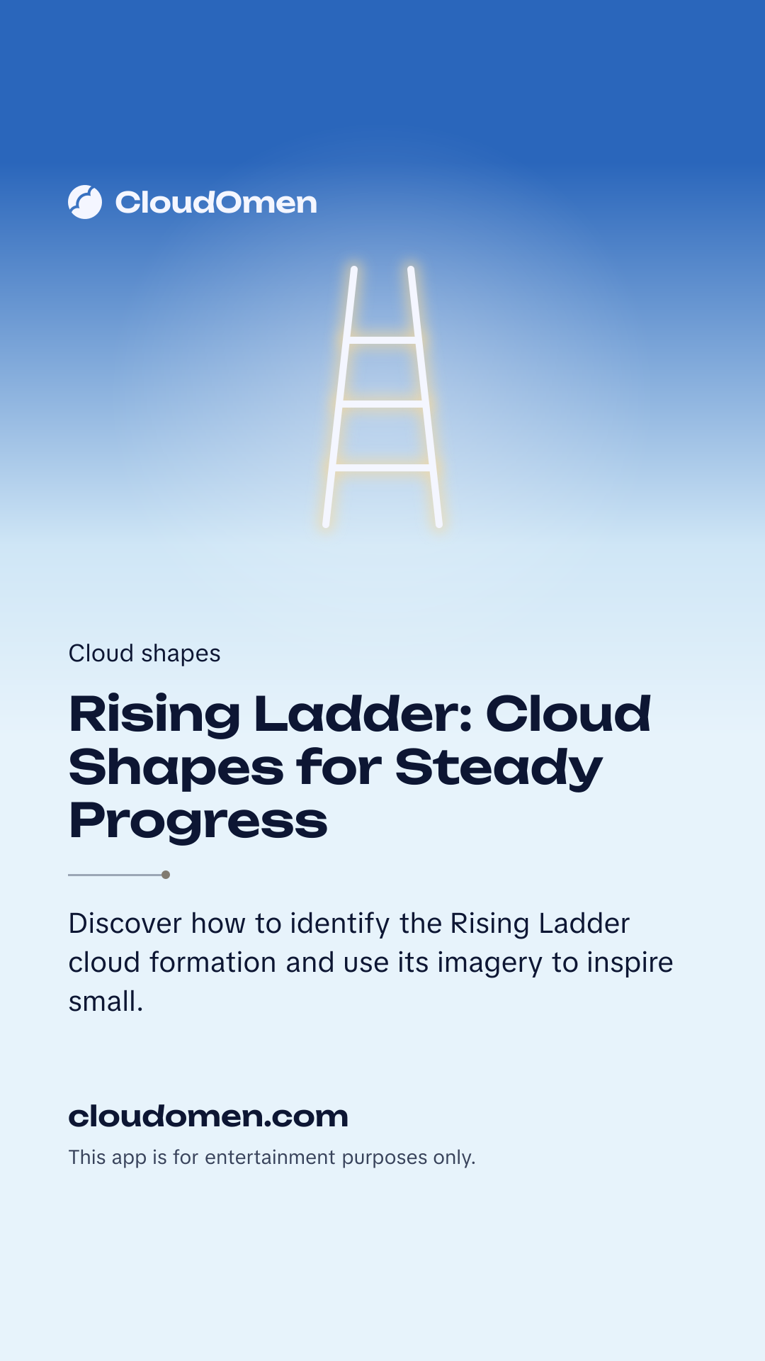 Story image: Rising Ladder: Cloud Shapes for Steady Progress