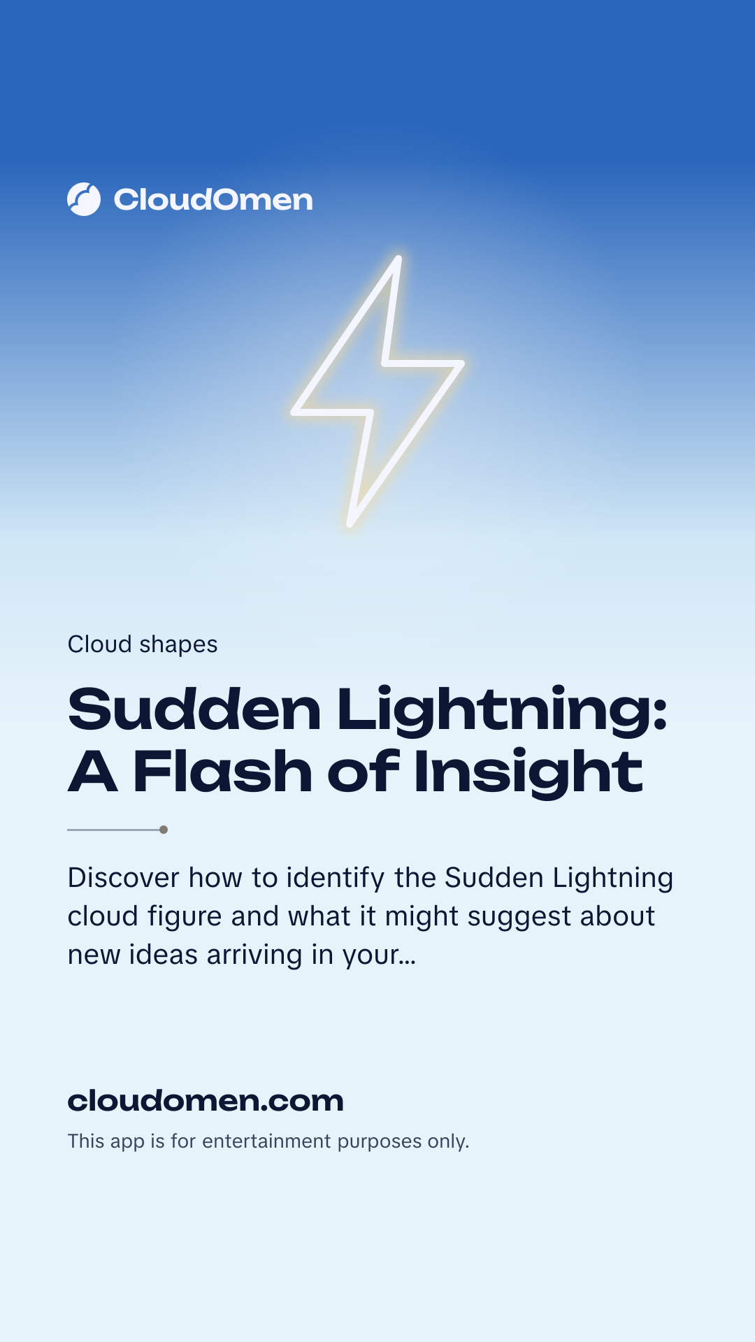 Story image: Sudden Lightning: A Flash of Insight