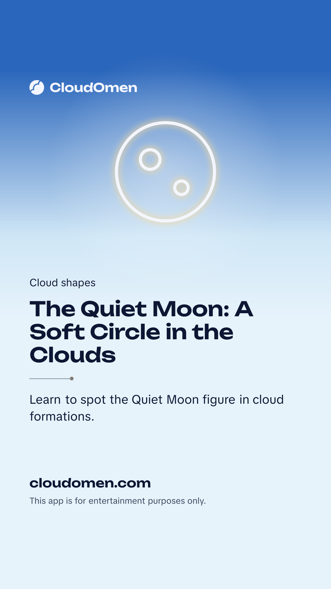 Story image: The Quiet Moon: A Soft Circle in the Clouds