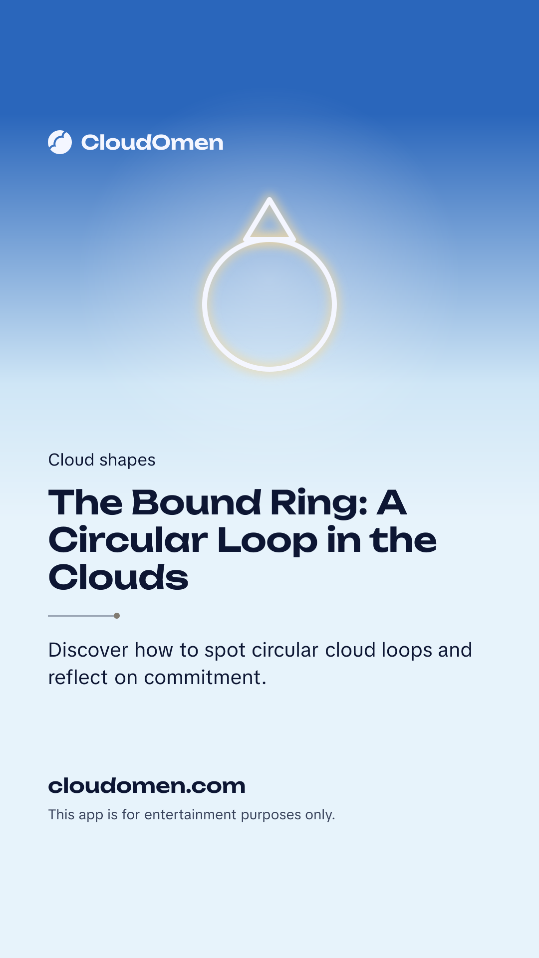 Story image: The Bound Ring: A Circular Loop in the Clouds