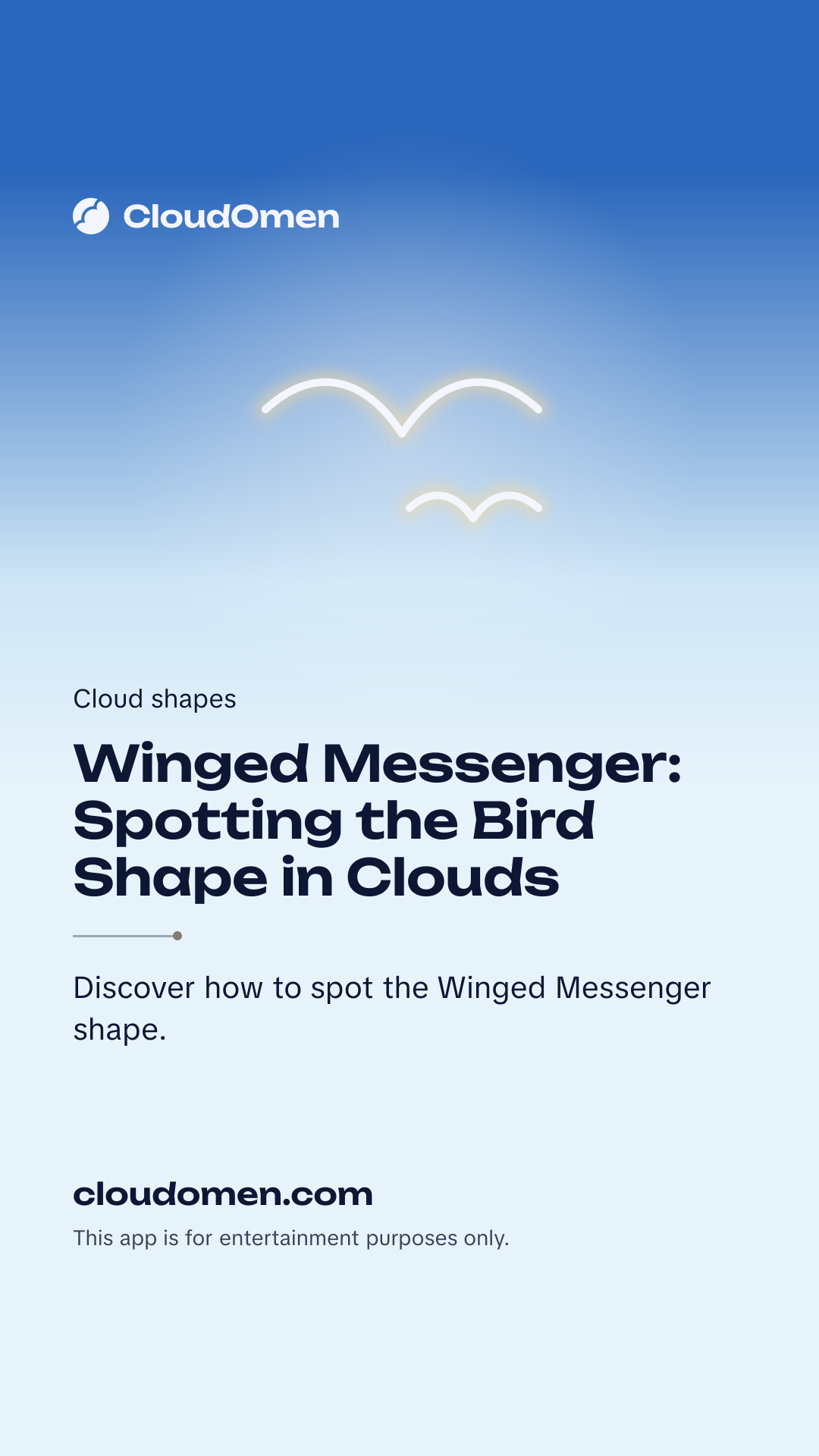 Story image: Winged Messenger: Spotting the Bird Shape in Clouds