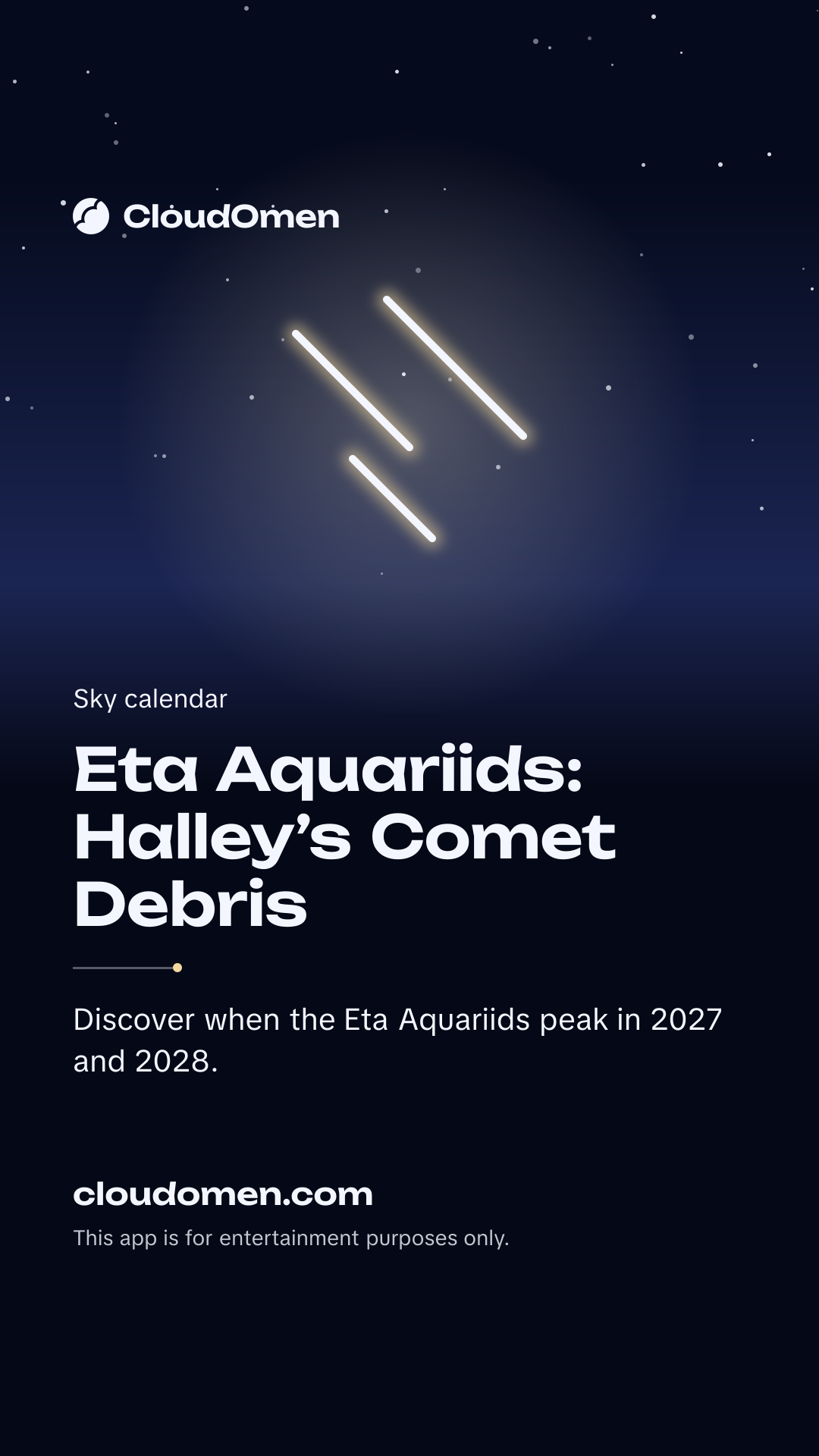 Story image: Eta Aquariids: Halley’s Comet Debris