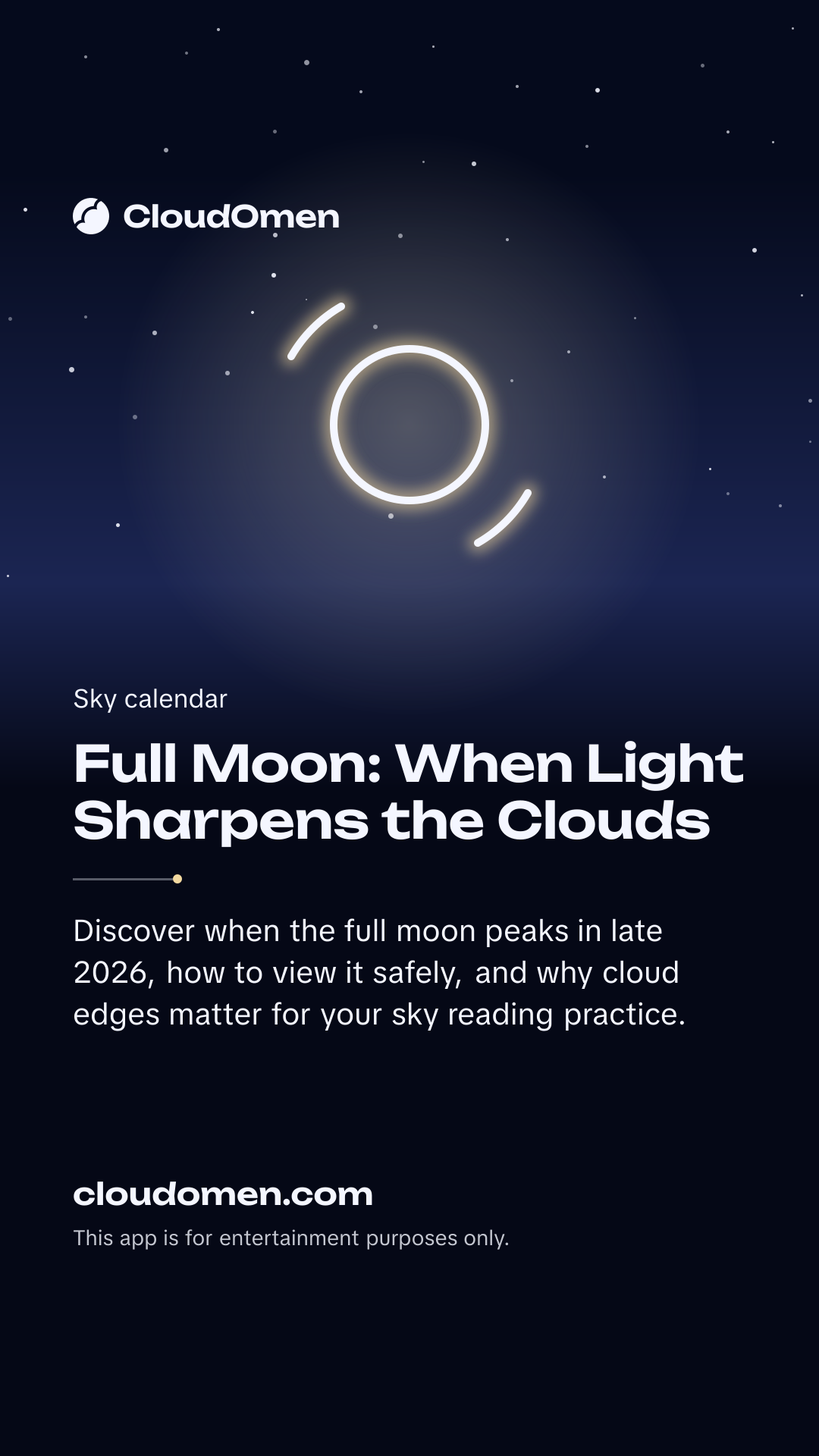Story image: Full Moon: When Light Sharpens the Clouds