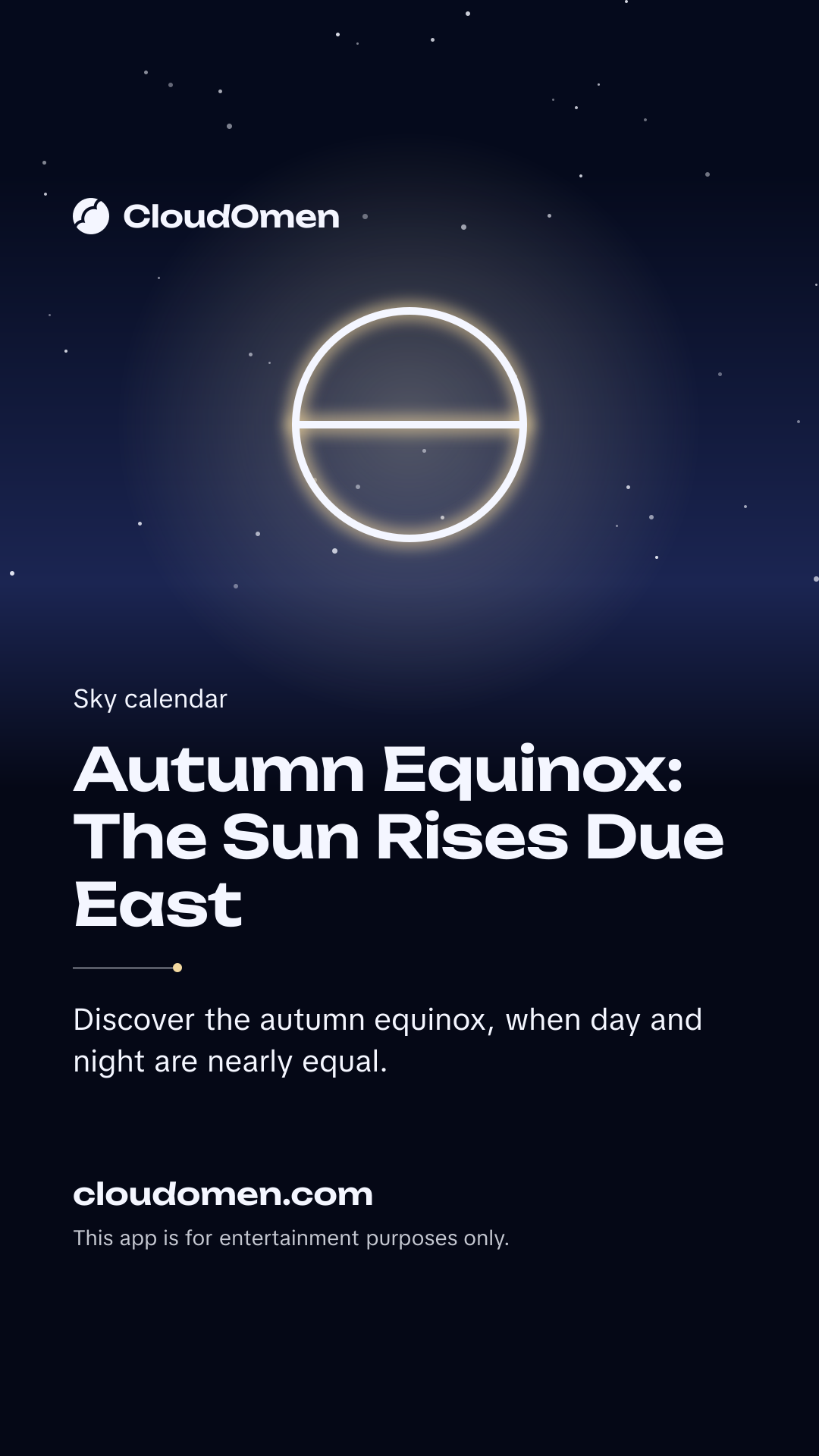 Story image: Autumn Equinox: The Sun Rises Due East