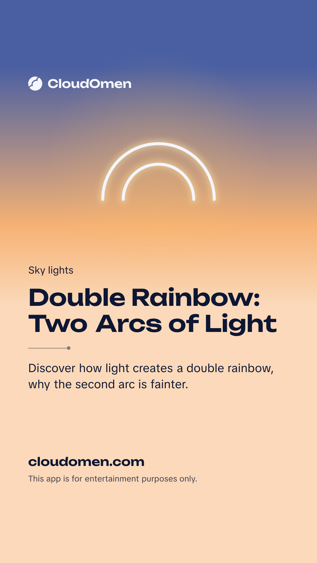 Story image: Double Rainbow: Two Arcs of Light