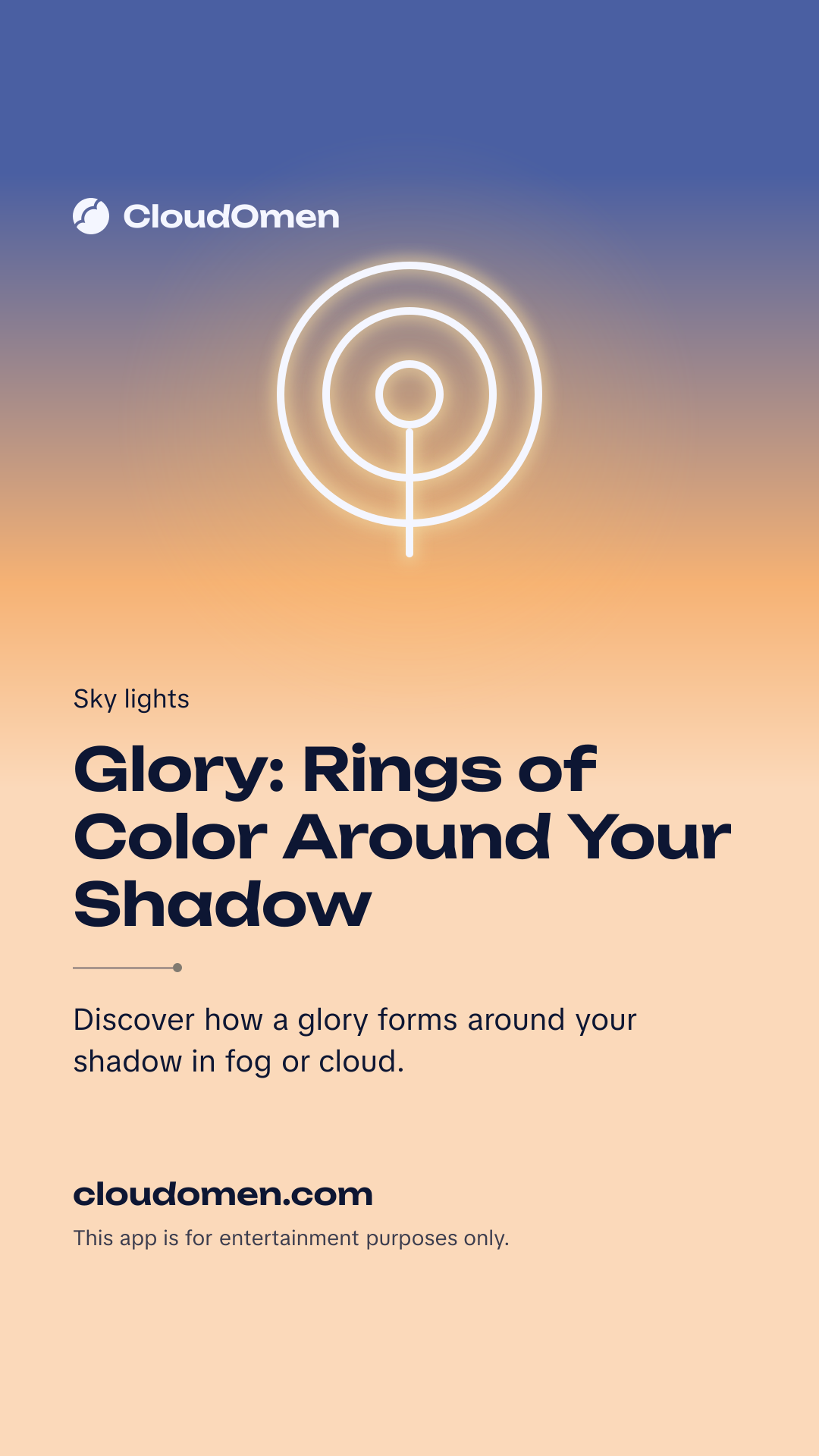 Story image: Glory: Rings of Color Around Your Shadow