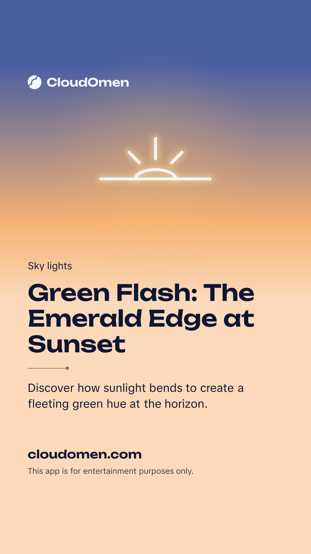 Story image: Green Flash: The Emerald Edge at Sunset