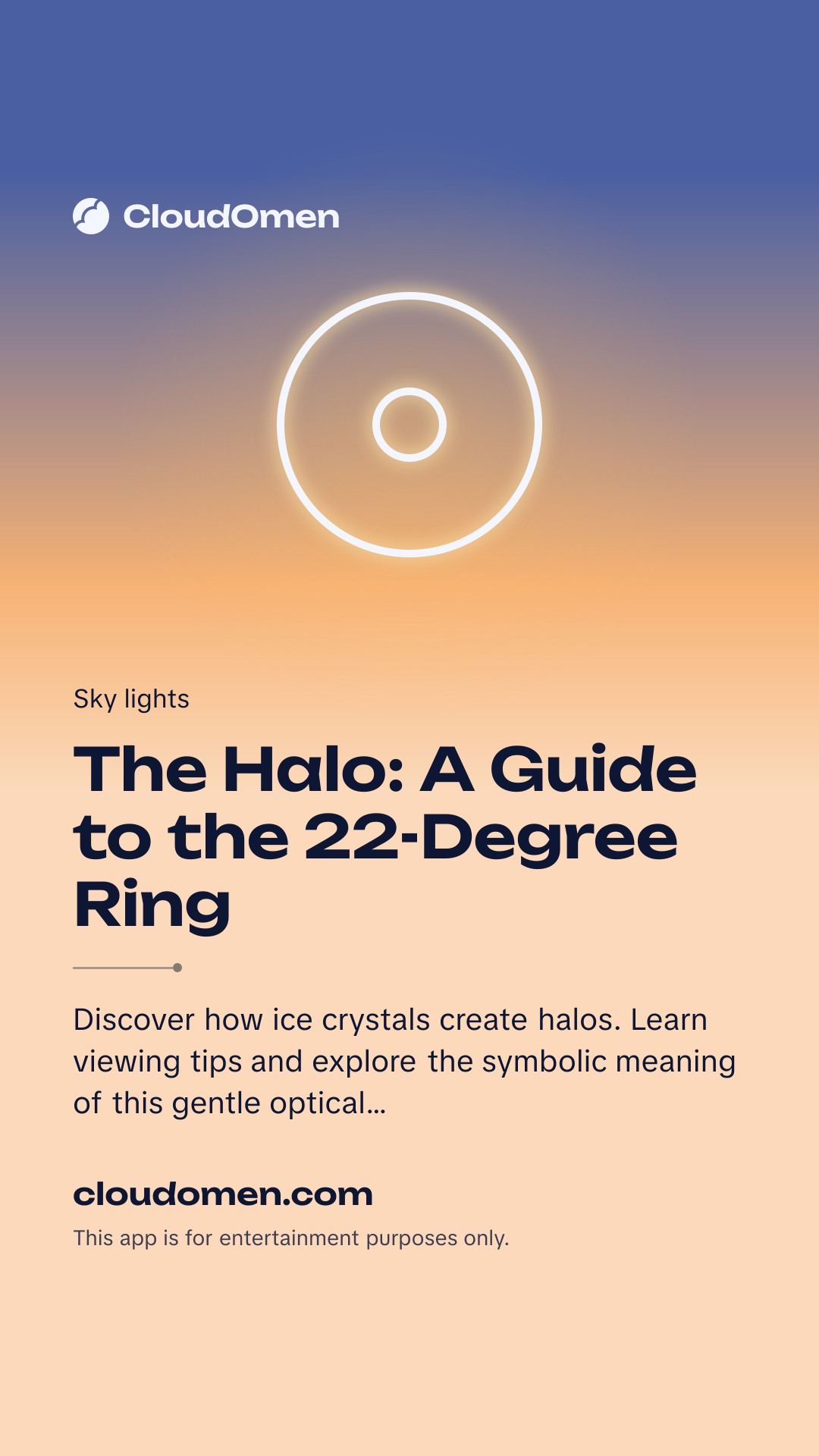 Story image: The Halo: A Guide to the 22-Degree Ring