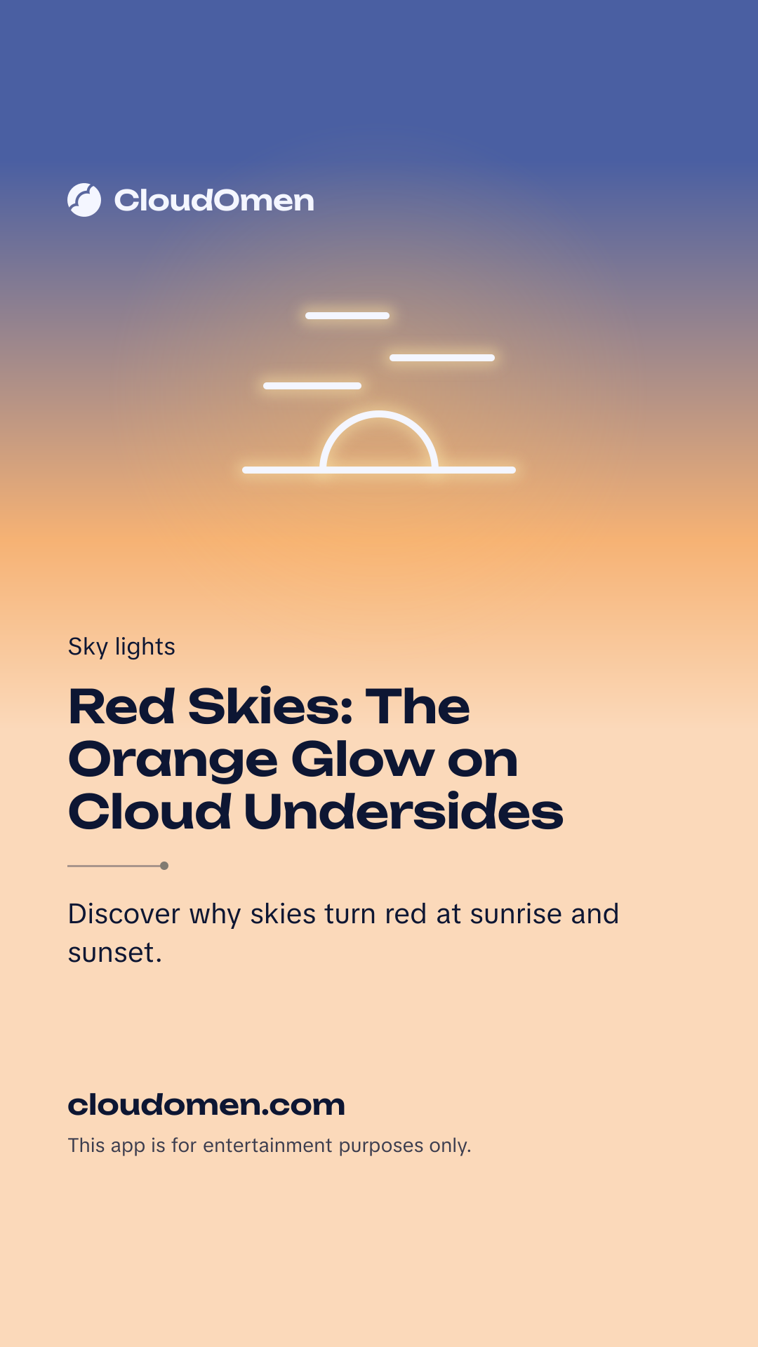 Story image: Red Skies: The Orange Glow on Cloud Undersides