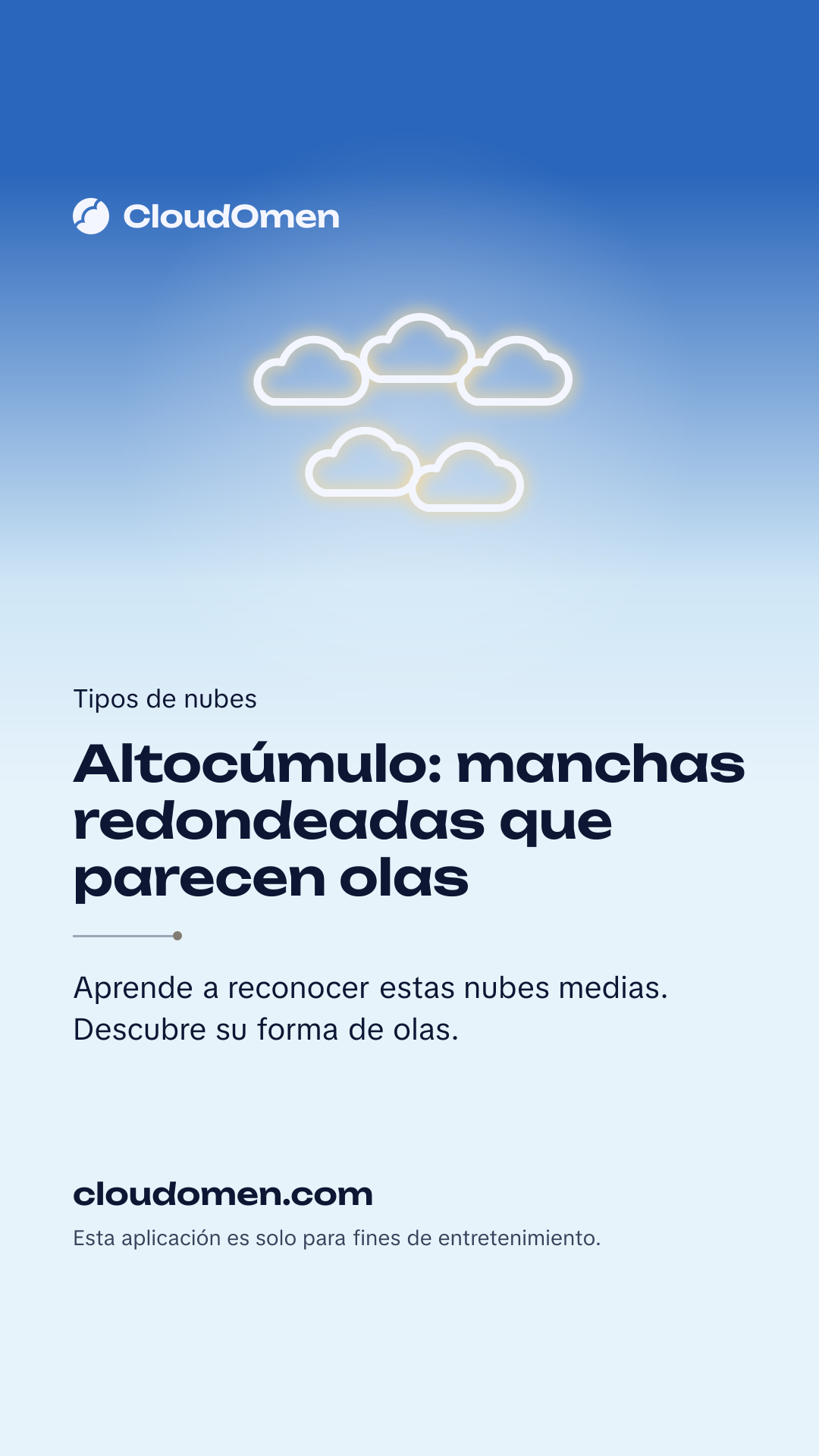Imagen para historia: Altocúmulo: manchas redondeadas que parecen olas