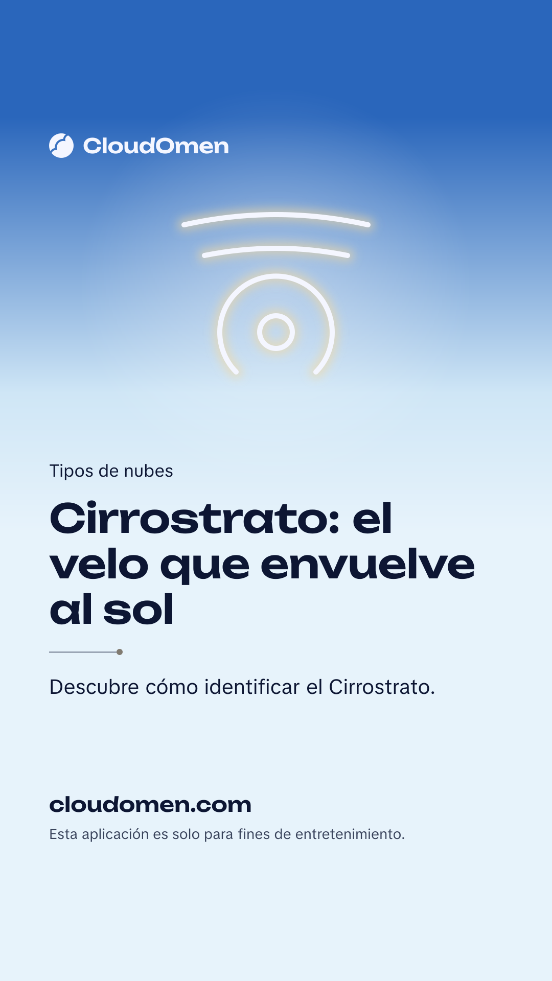 Imagen para historia: Cirrostrato: el velo que envuelve al sol