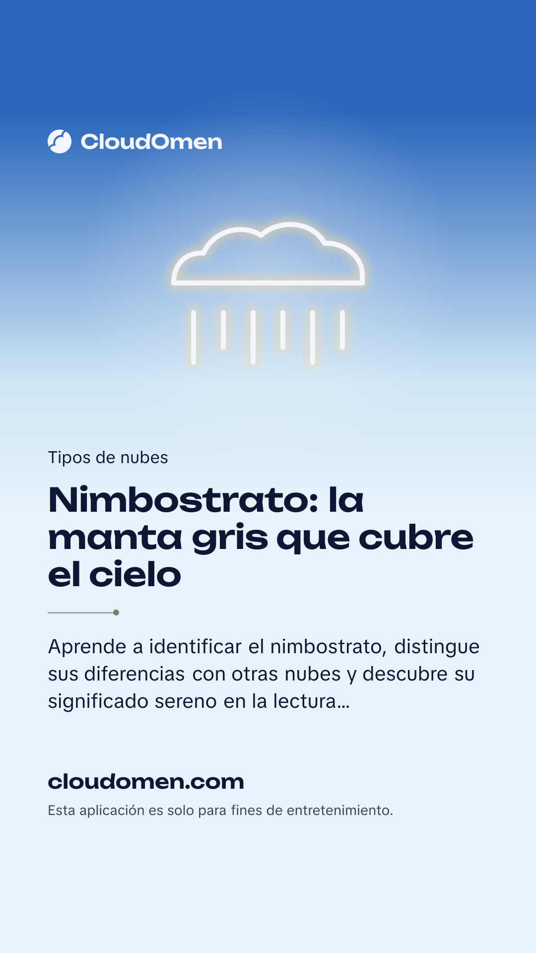 Imagen para historia: Nimbostrato: la manta gris que cubre el cielo