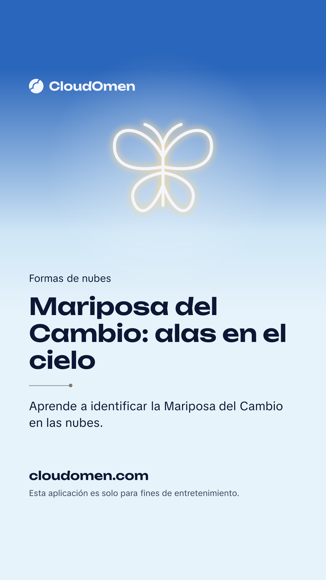 Imagen para historia: Mariposa del Cambio: alas en el cielo