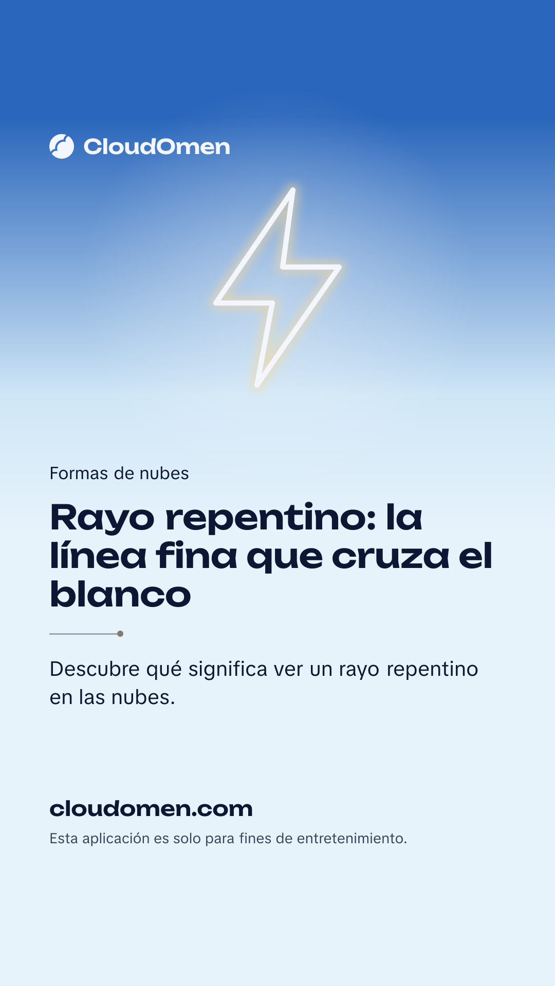 Imagen para historia: Rayo repentino: la línea fina que cruza el blanco