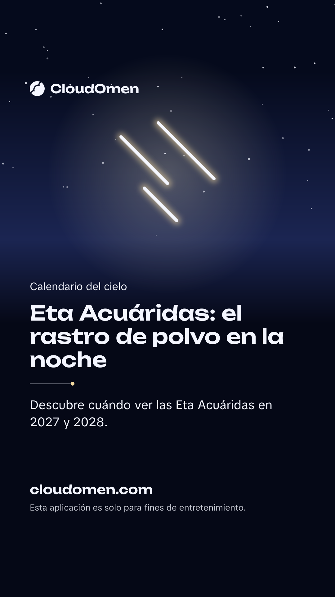 Imagen para historia: Eta Acuáridas: el rastro de polvo en la noche