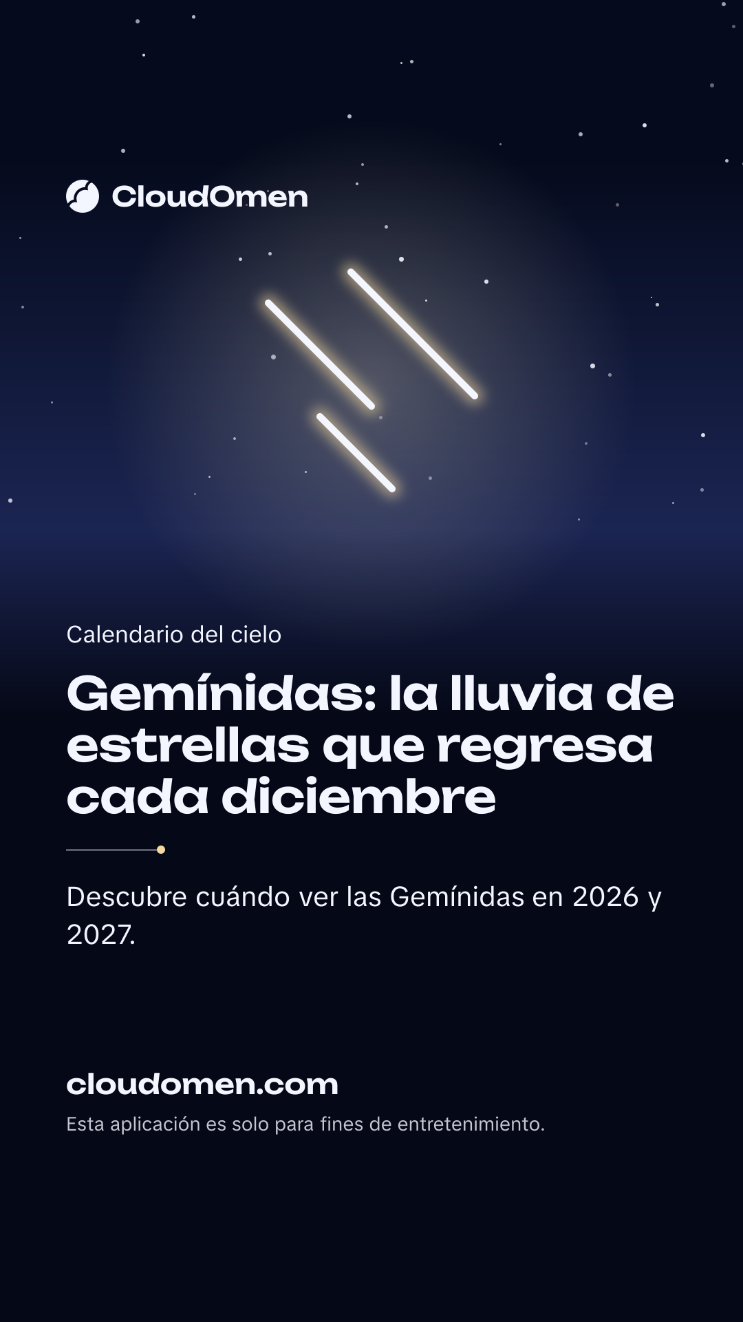 Imagen para historia: Gemínidas: la lluvia de estrellas que regresa cada diciembre