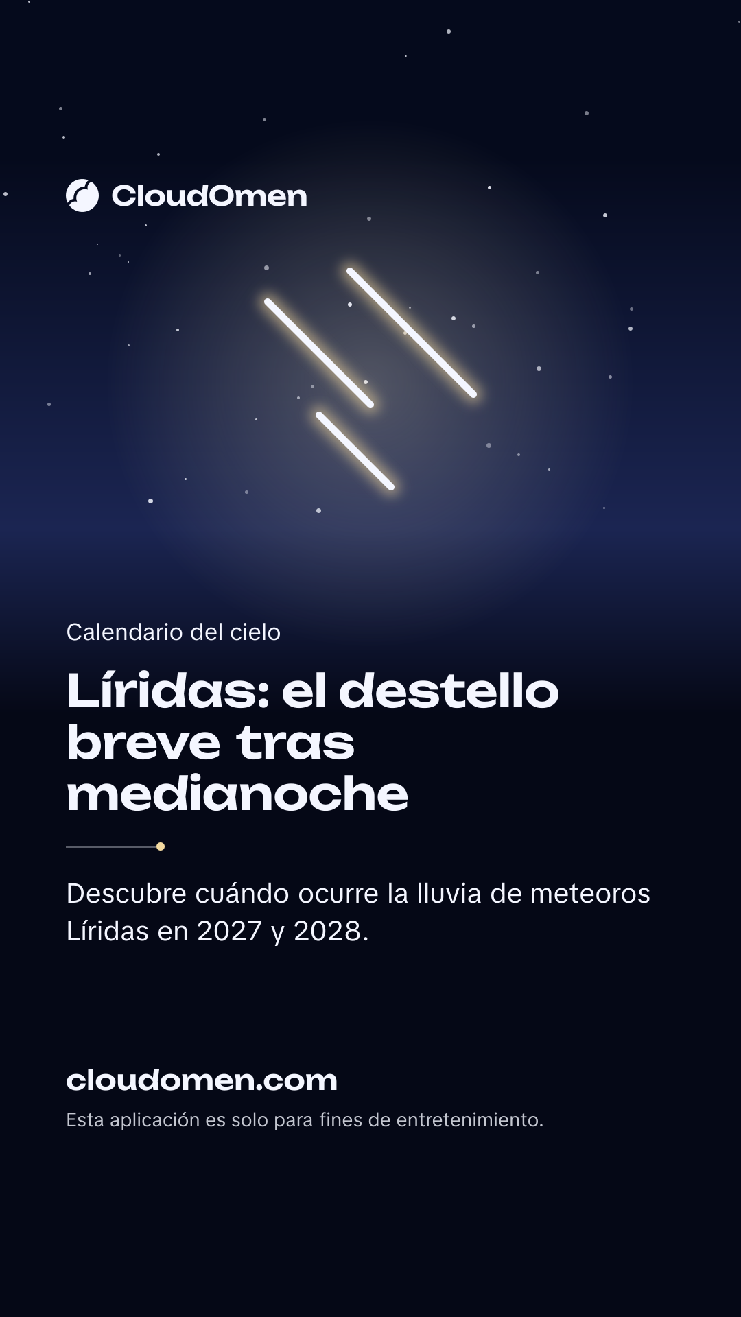 Imagen para historia: Líridas: el destello breve tras medianoche