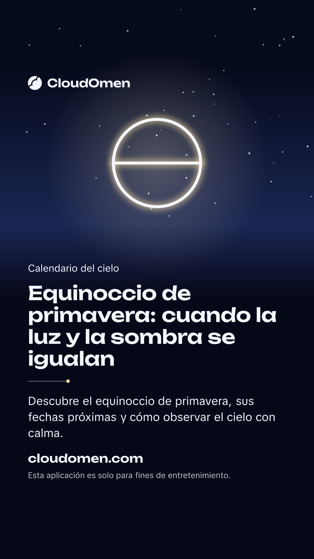 Imagen para historia: Equinoccio de primavera: cuando la luz y la sombra se igualan