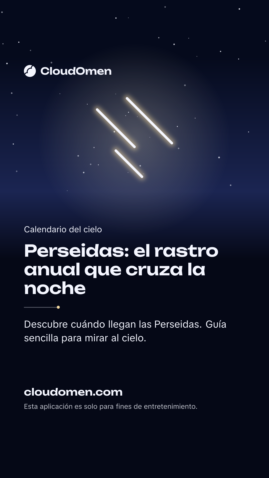 Imagen para historia: Perseidas: el rastro anual que cruza la noche