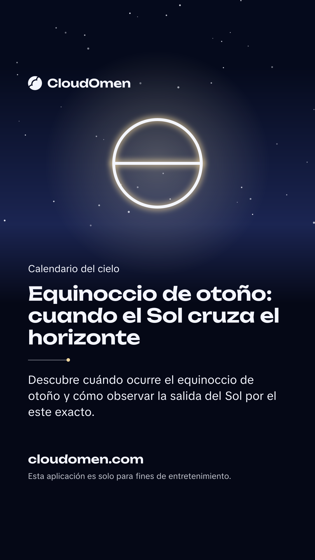 Imagen para historia: Equinoccio de otoño: cuando el Sol cruza el horizonte
