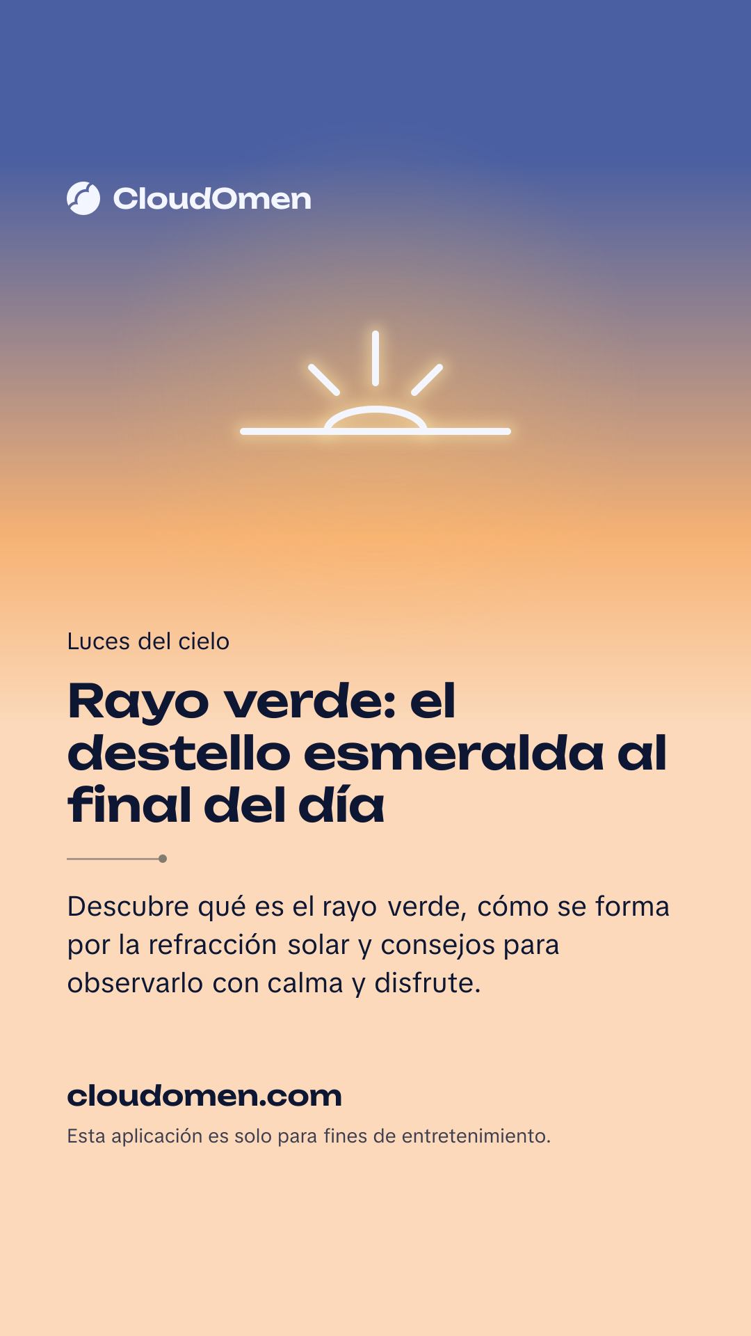 Imagen para historia: Rayo verde: el destello esmeralda al final del día