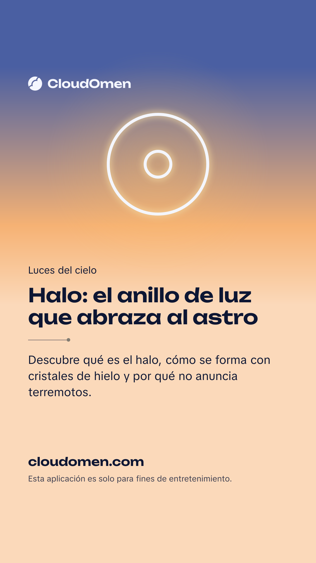 Imagen para historia: Halo: el anillo de luz que abraza al astro