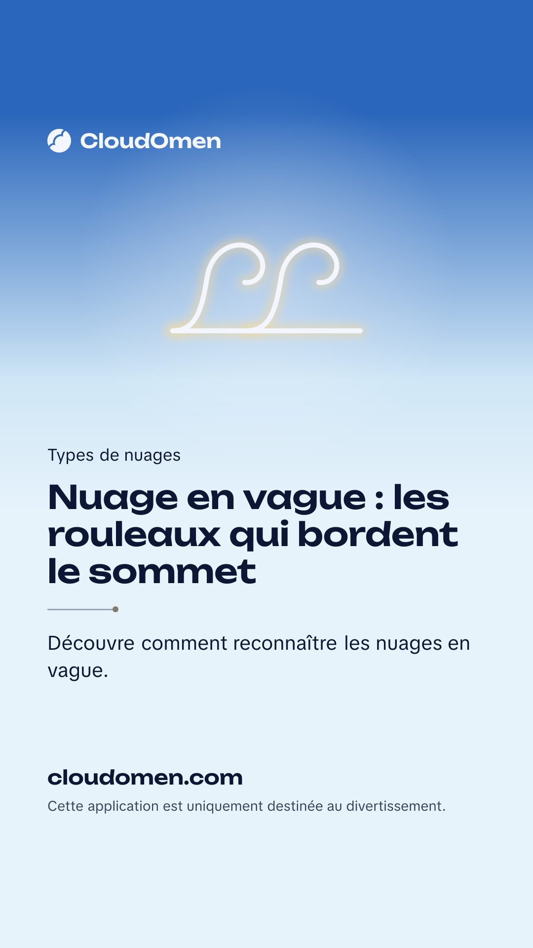 Image pour story : Nuage en vague : les rouleaux qui bordent le sommet