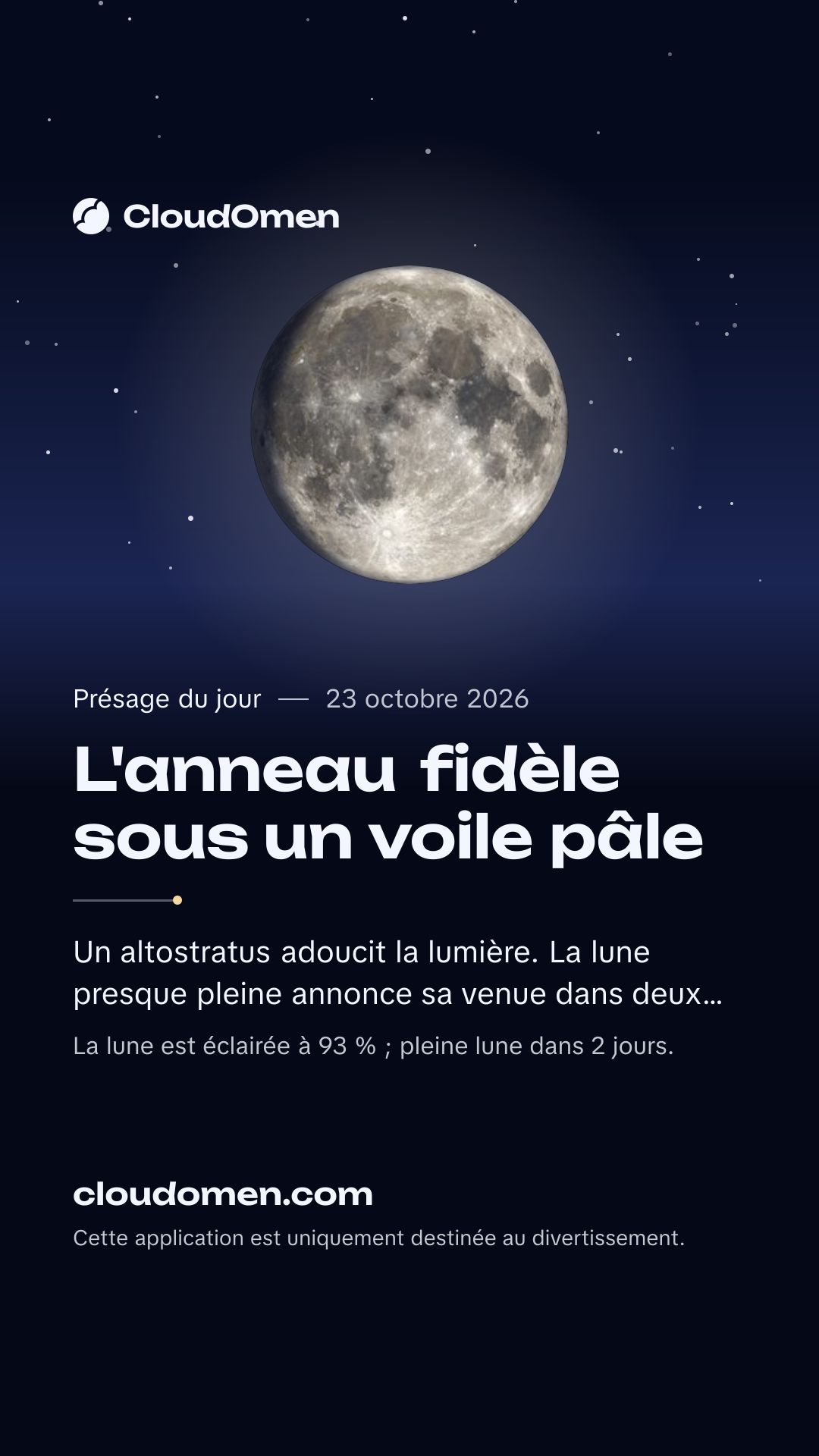 Image pour story : L'anneau fidèle sous un voile pâle
