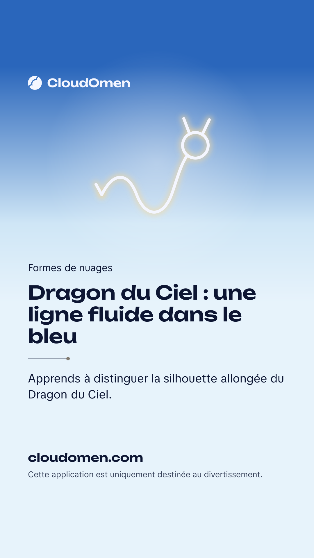 Image pour story : Dragon du Ciel : une ligne fluide dans le bleu