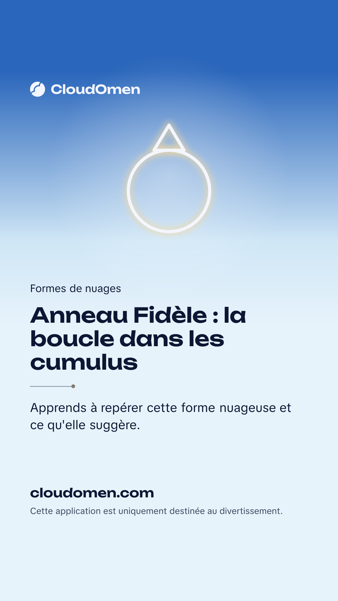 Image pour story : Anneau Fidèle : la boucle dans les cumulus