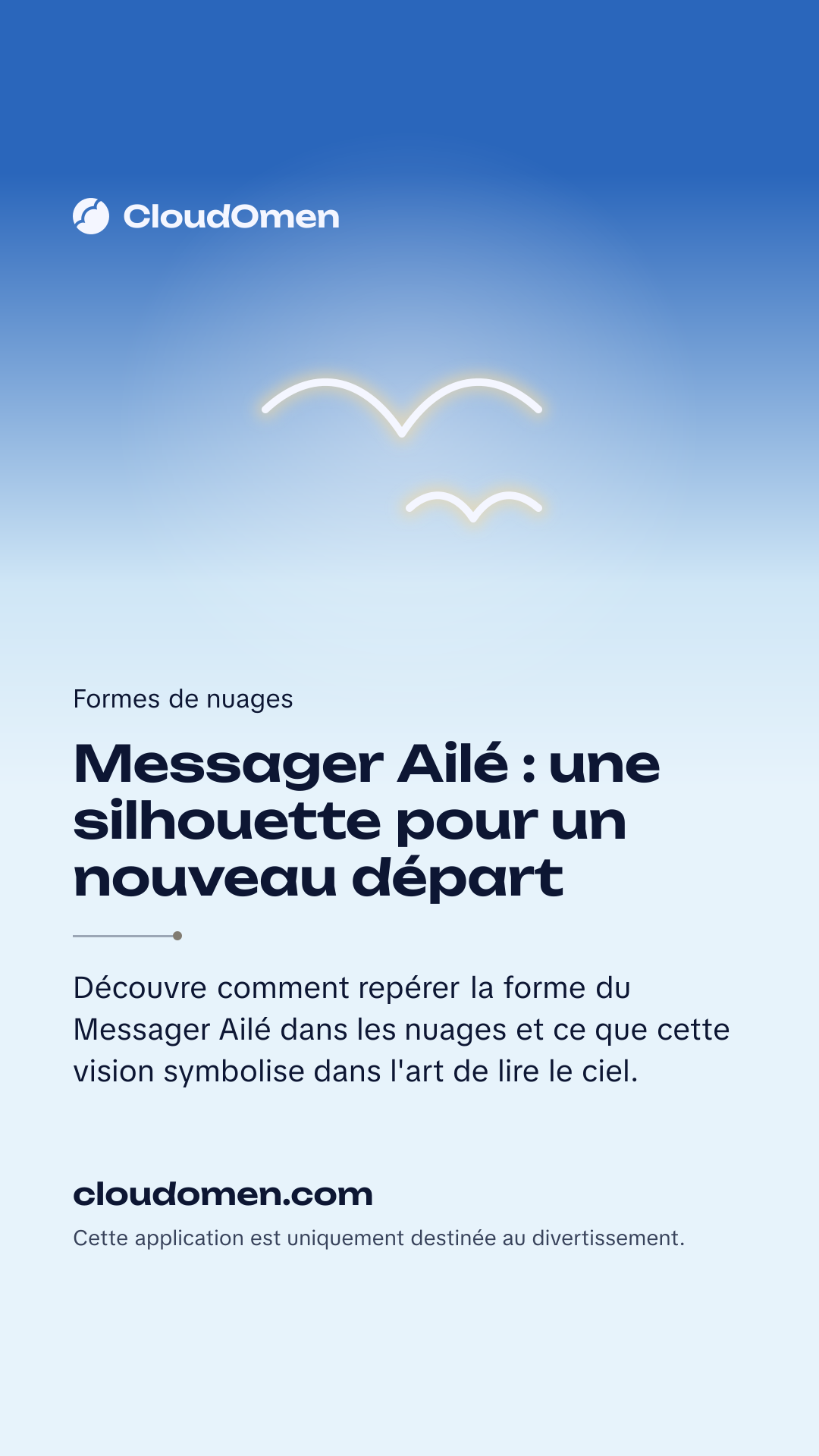 Image pour story : Messager Ailé : une silhouette pour un nouveau départ