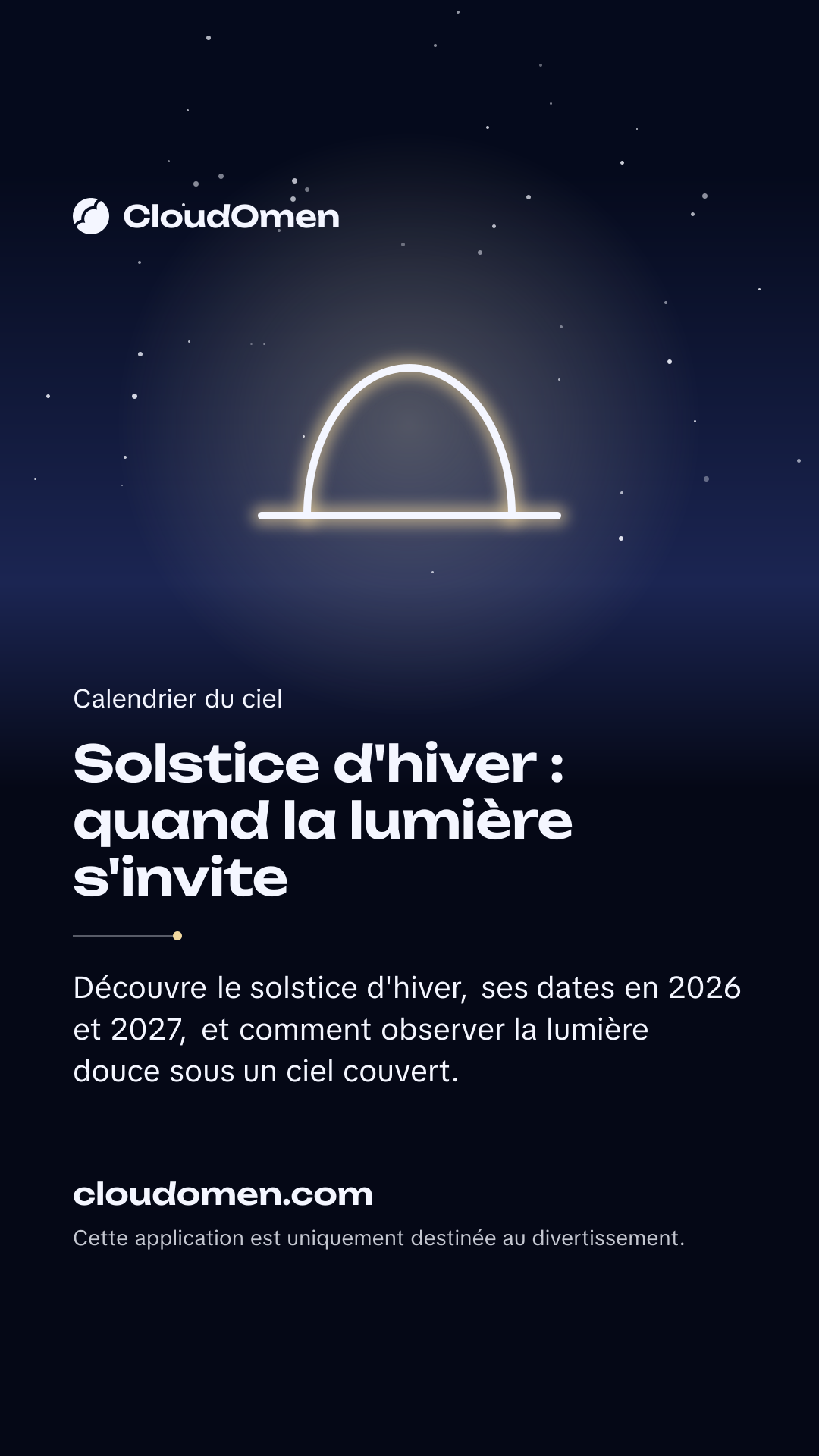 Image pour story : Solstice d'hiver : quand la lumière s'invite