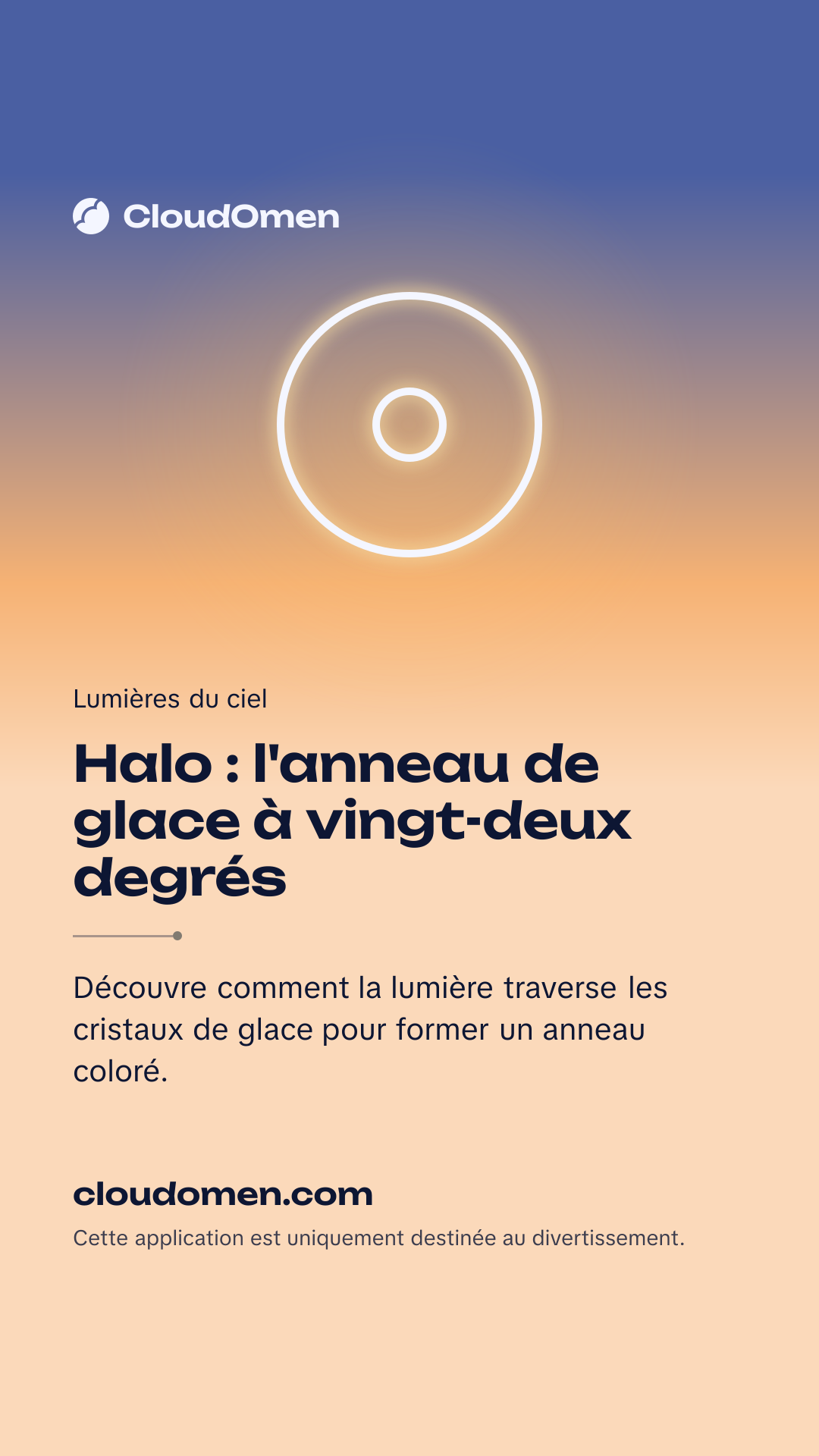 Image pour story : Halo : l'anneau de glace à vingt-deux degrés